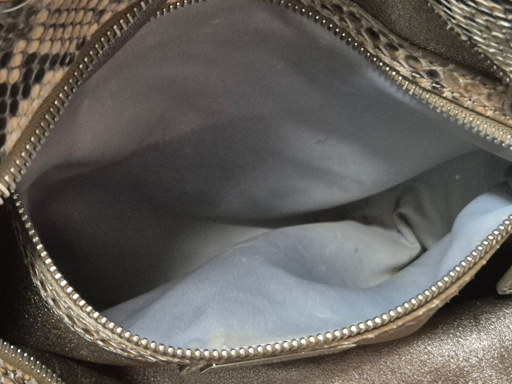 Michael Kors Bancroft Genuine Snakeskin Medium Tote Bag Very Good Condition