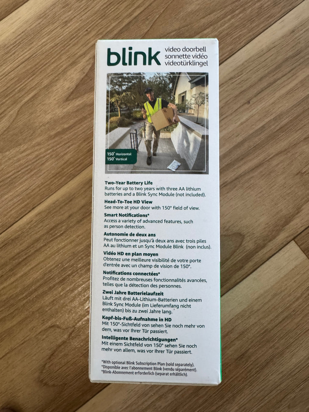 Blink Video Doorbell – Schwarz, Neu & Versiegelt – kompatibel mit Alexa