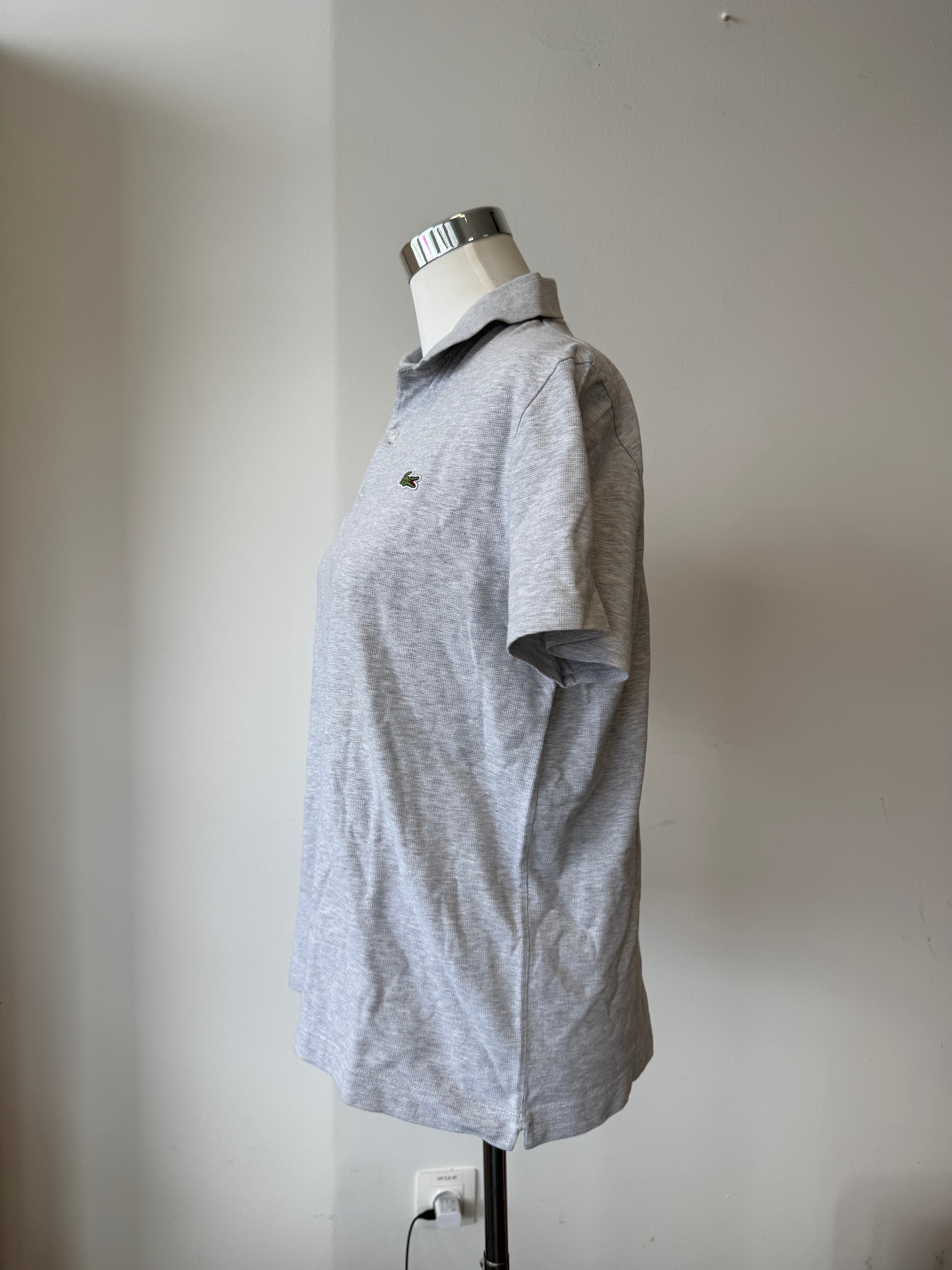 Lacoste Sport Slim Fit Polo Shirt Grey Size L – Like New