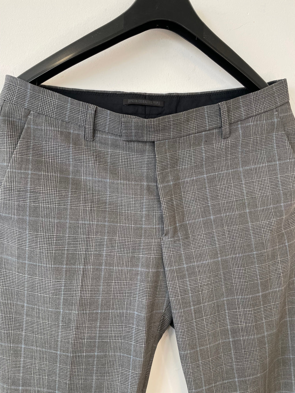 DRYKORN Dynamic Tailoring Anzug Grau Kariert 40L/33 Sehr Gut