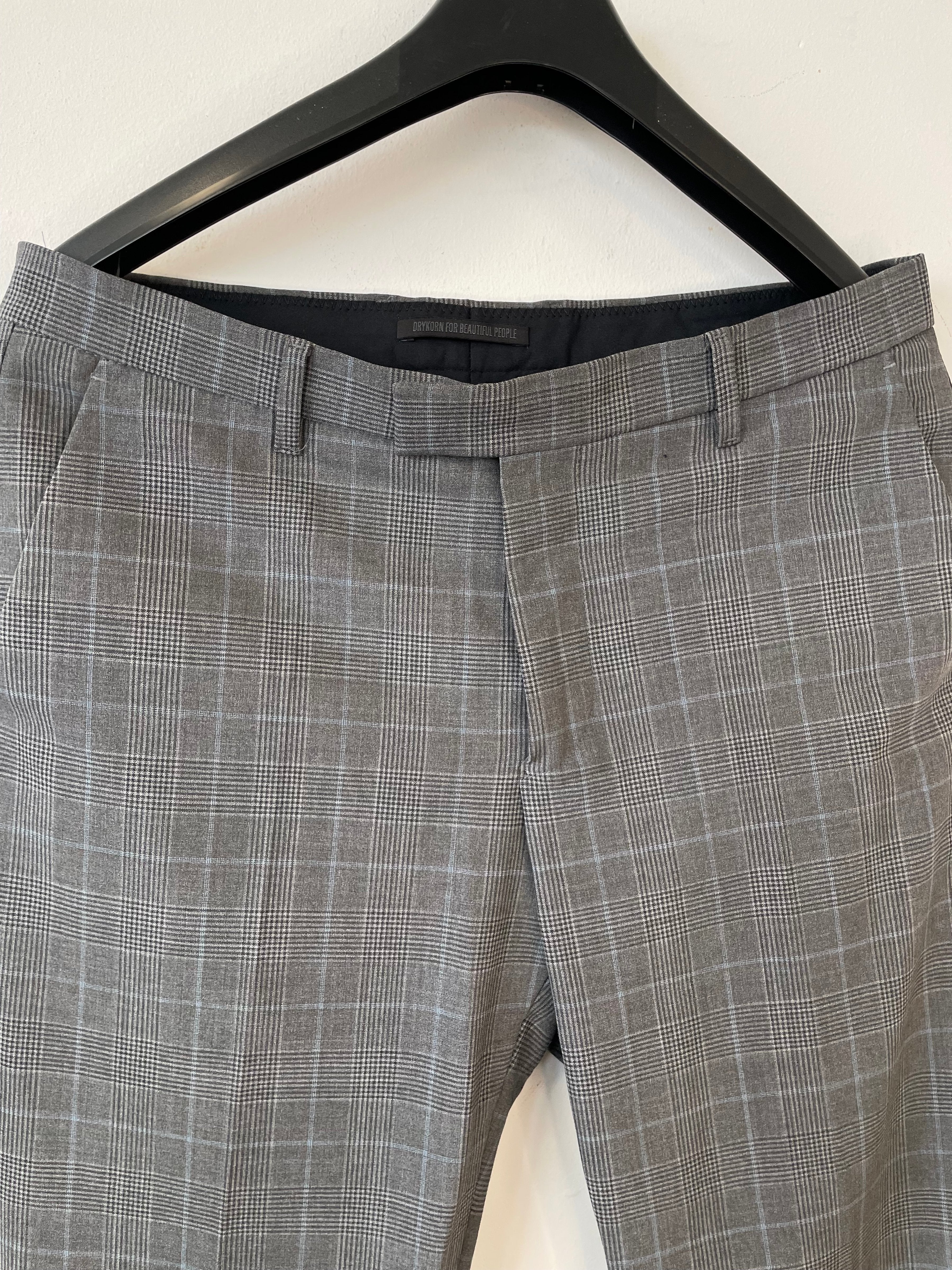 DRYKORN Dynamic Tailoring Anzug Grau Kariert 40L/33 Sehr Gut