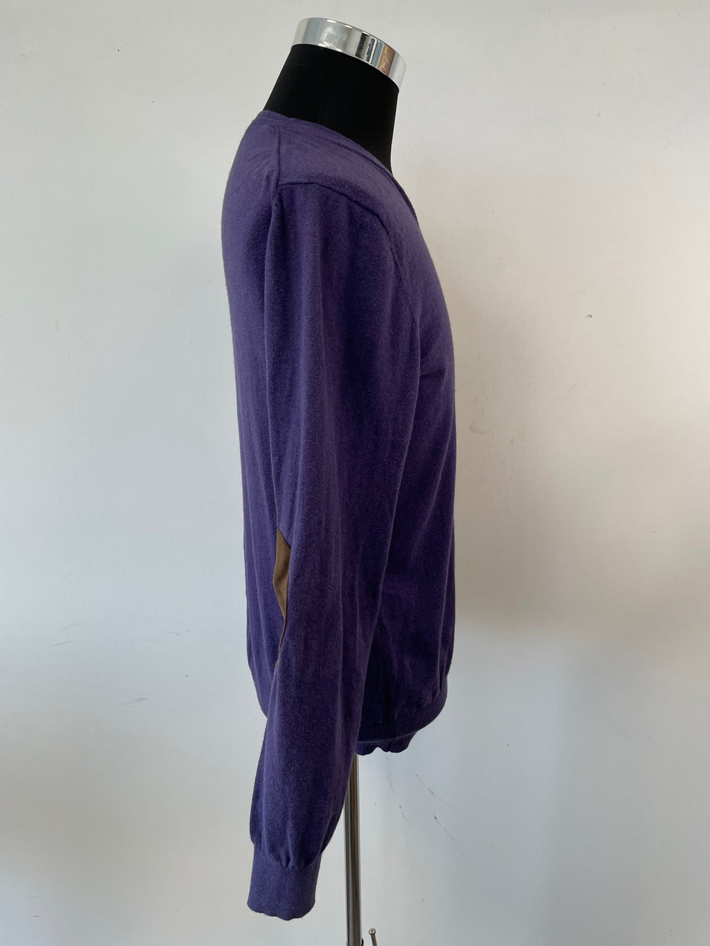 Massimo Dutti Pullover – Baumwolle-Kaschmir, Lila, Größe M, Gebraucht