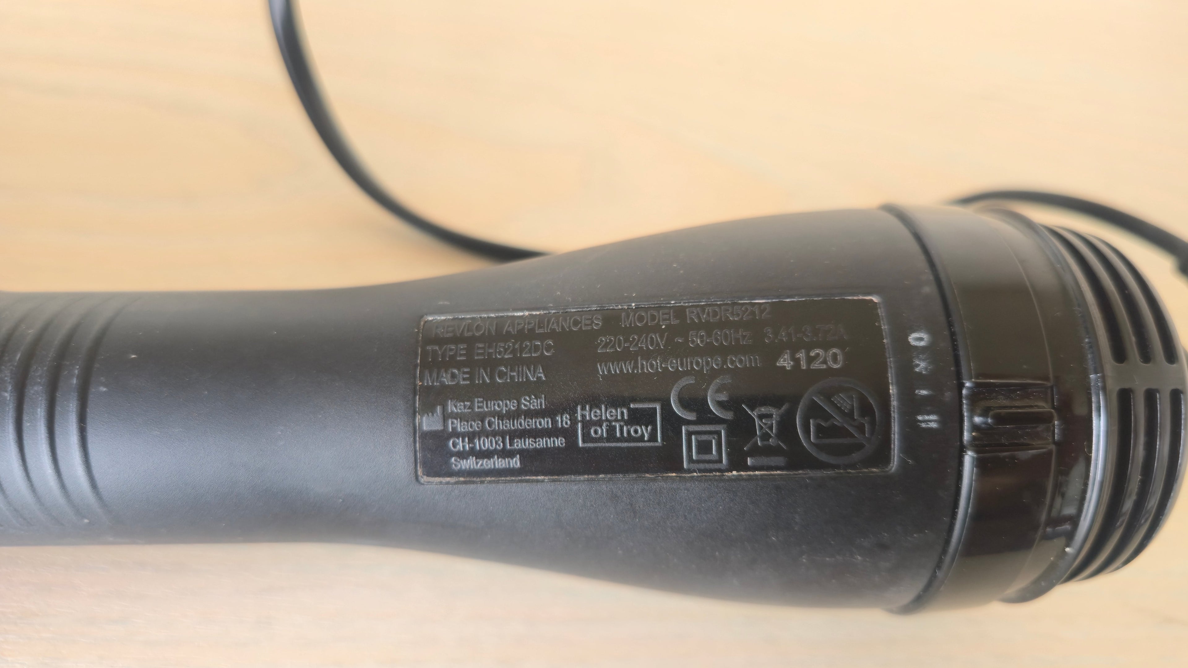Revlon One-Step Hair Dryer & Styler, Black/Pink, 35cm, Good Condition