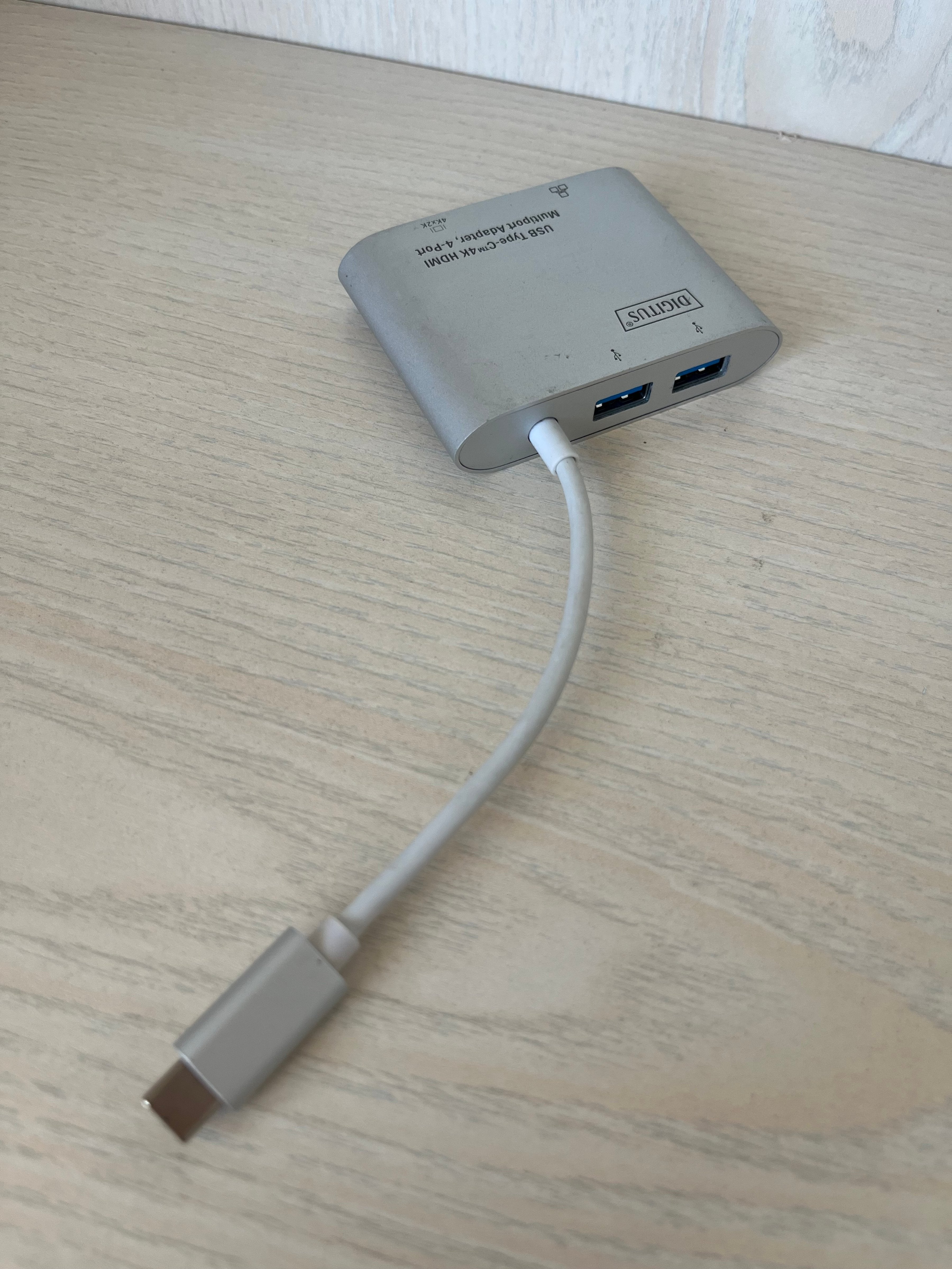 DIGITUS USB-C 4-Port Adapter | 4K HDMI, LAN, 2x USB-A | Silver | Good