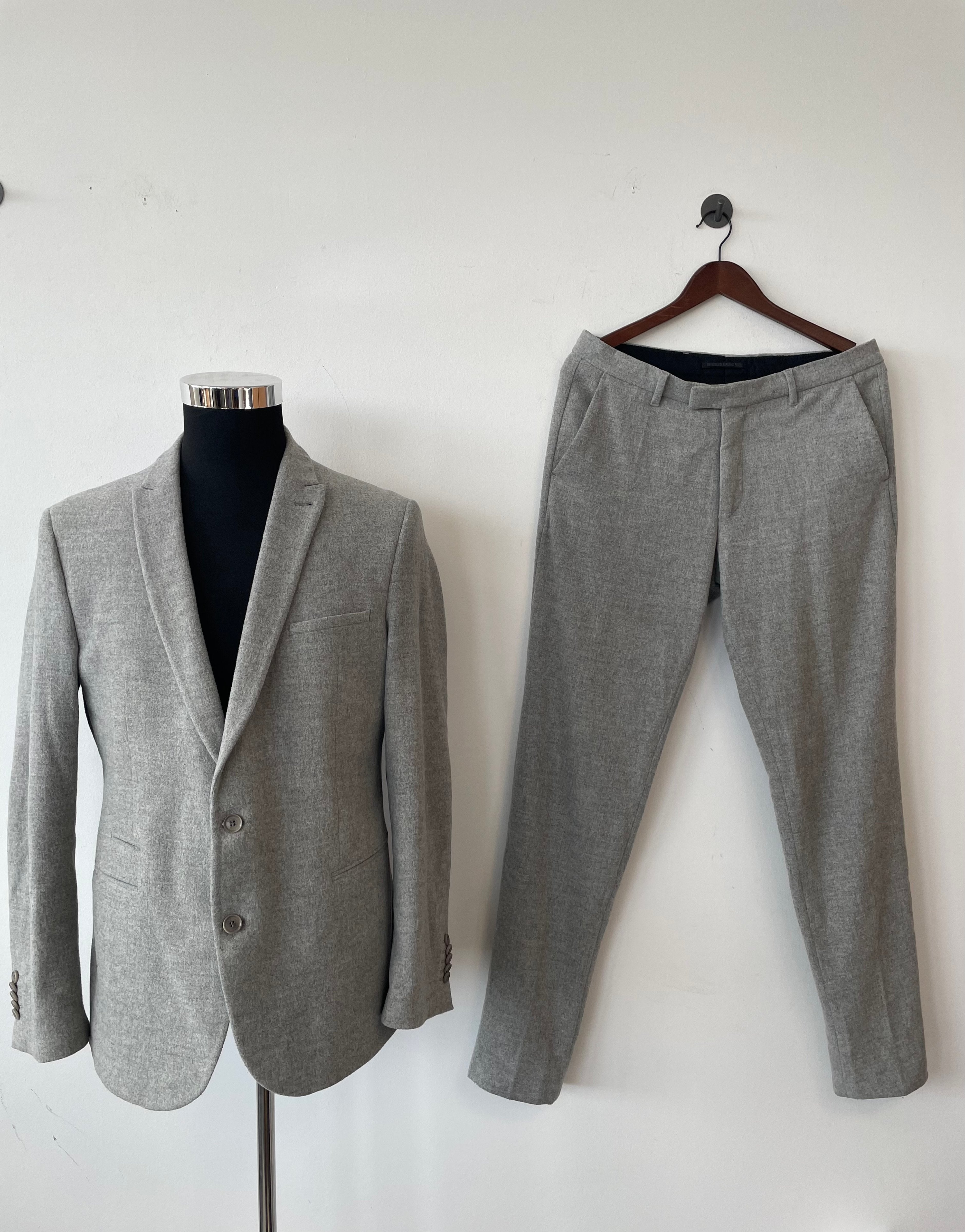 DRYKORN “Milano” Suit | Slim Fit | Light Grey Melange | Size M / 48 | Normal Use