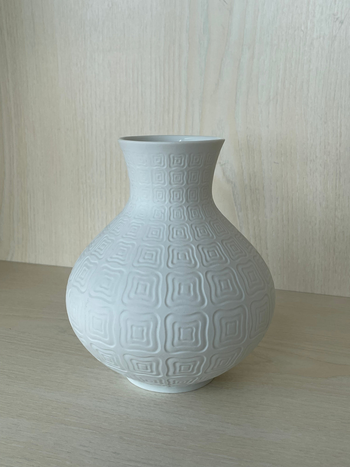 Edelstein Bavaria Op Art Vase, Weiß, 16 cm, Wie Neu