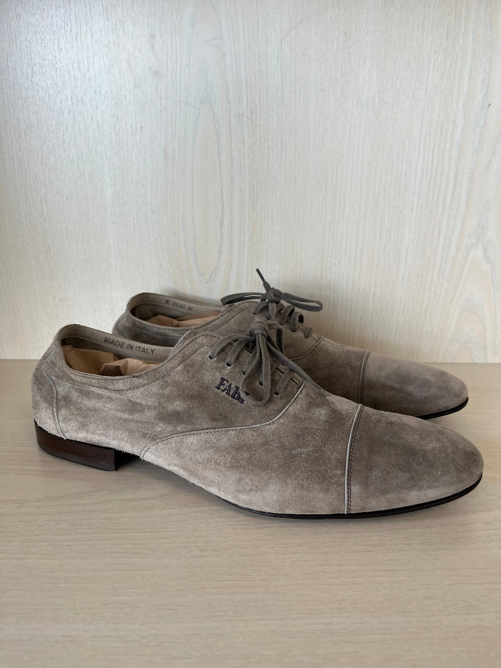 Fabi Herren Oxford Schuhe Wildleder Grau Größe 43 Sehr Gut