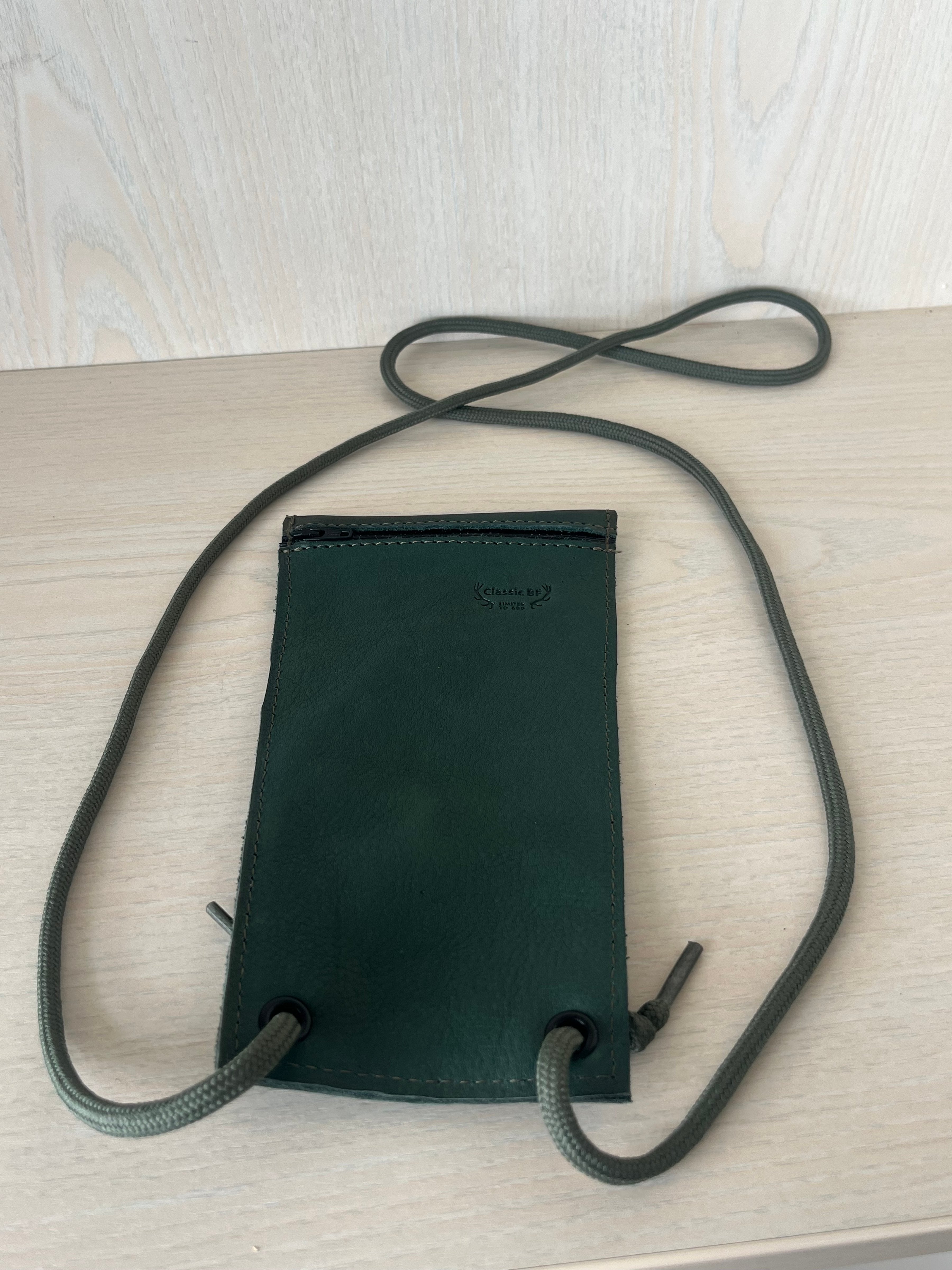 Classic BF Green Leather Pouch, Limited Edition, Very Good Condition