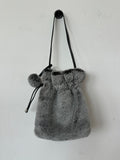 Esprit Faux Fur Tote Bag, Wie Neu, Mittel, Beige, 31x25x28 cm