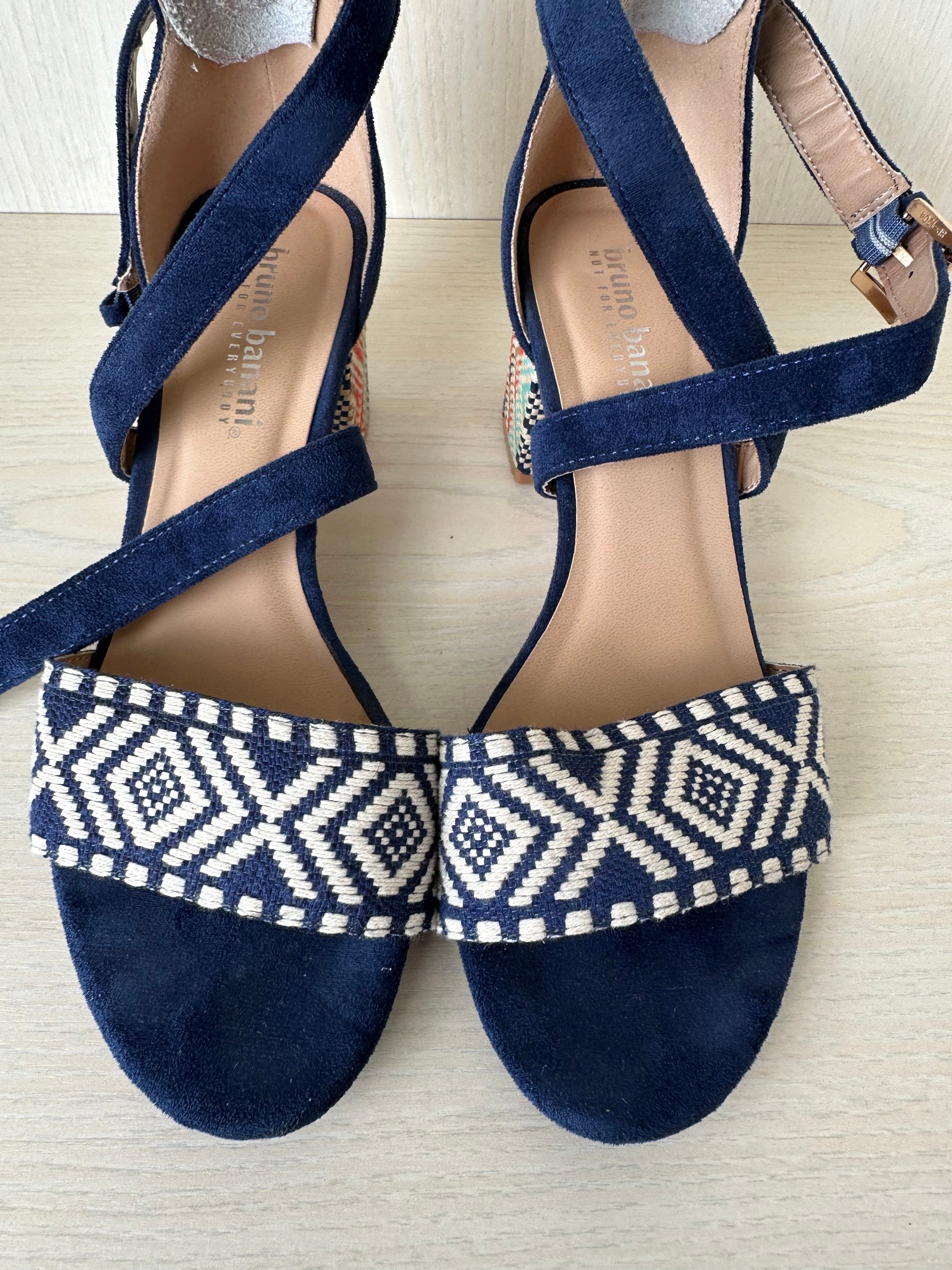 Bruno Banani Block Heel Sandalen, Navy Blau, Gr. 37, Sehr Gut