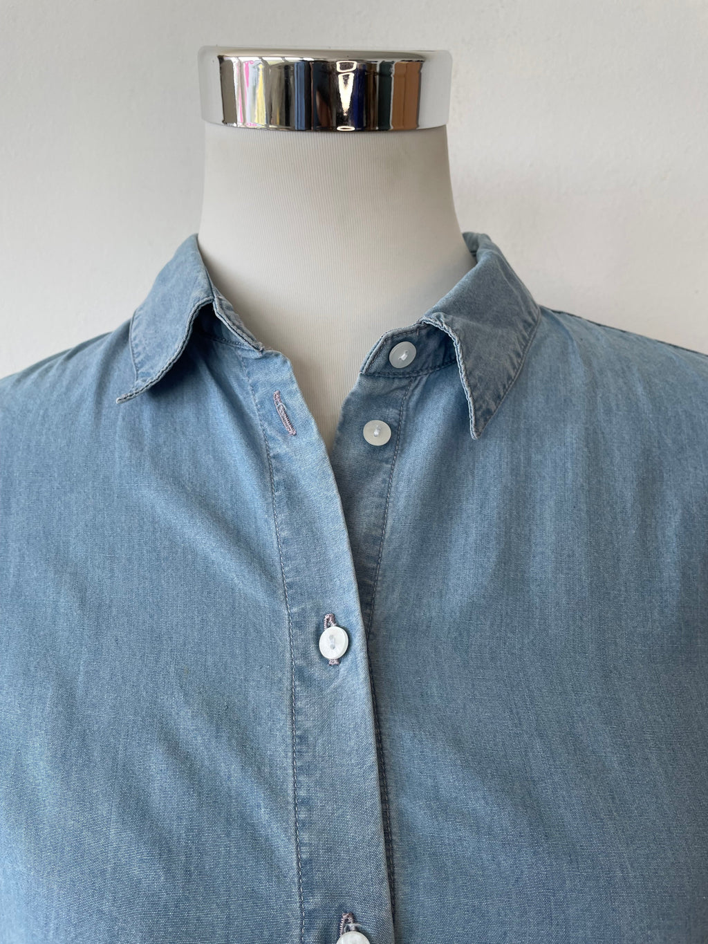 Sud Express Damen Hemd Hellblau Denim/Chambray Größe M Sehr Gut