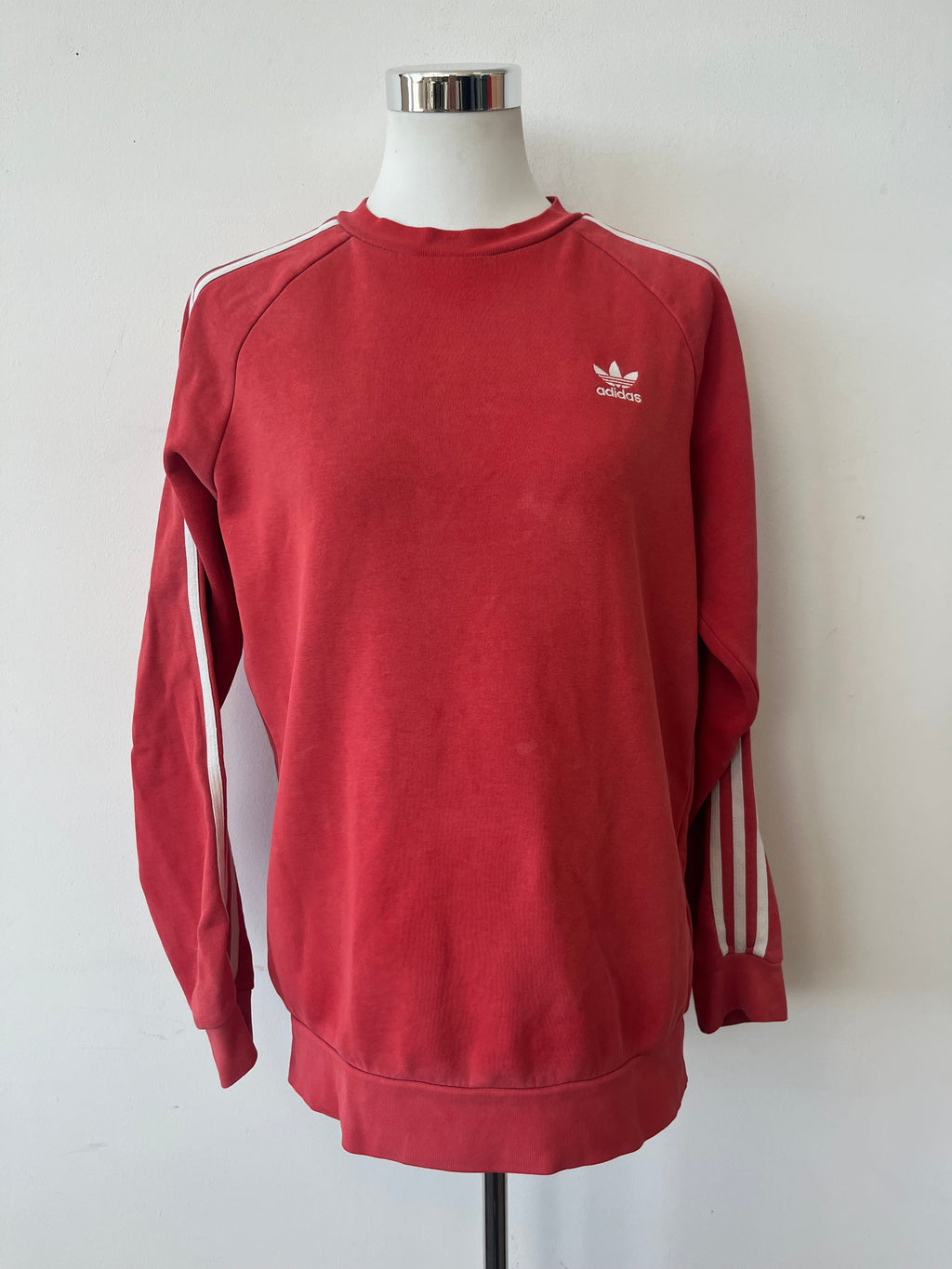 Adidas Adicolor Classics 3-Stripes Crew, Rot, S, Sehr Gut