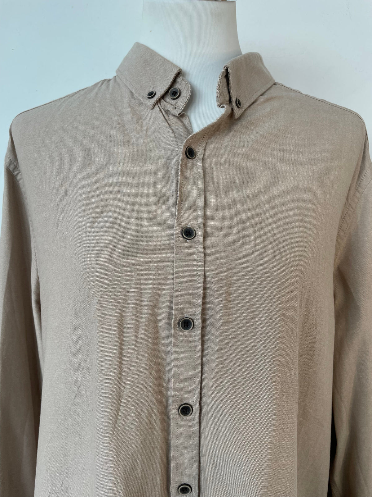 LC Waikiki Beige Slim Fit Shirt, 2XL, Very Good Condition
