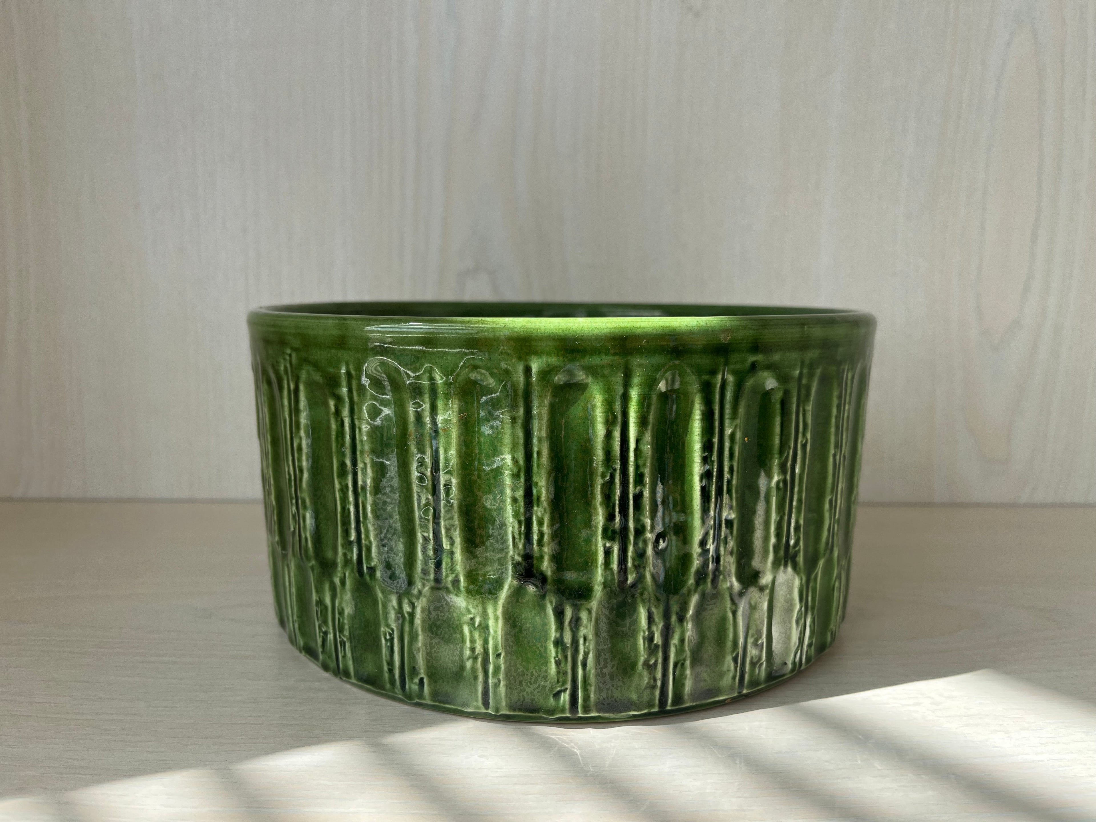 Jasba Vintage Glazed Green Ceramic Christmas Tree Stand, Medium, Normal Use