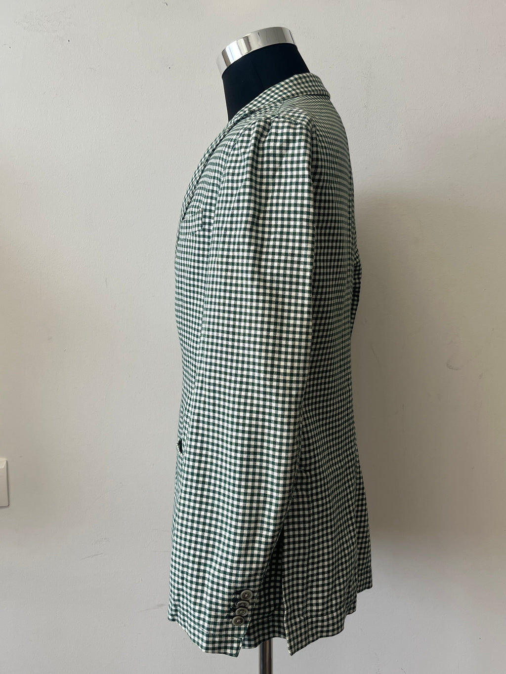 AT.P.CO Blazer S Green Plaid Cotton Good Condition