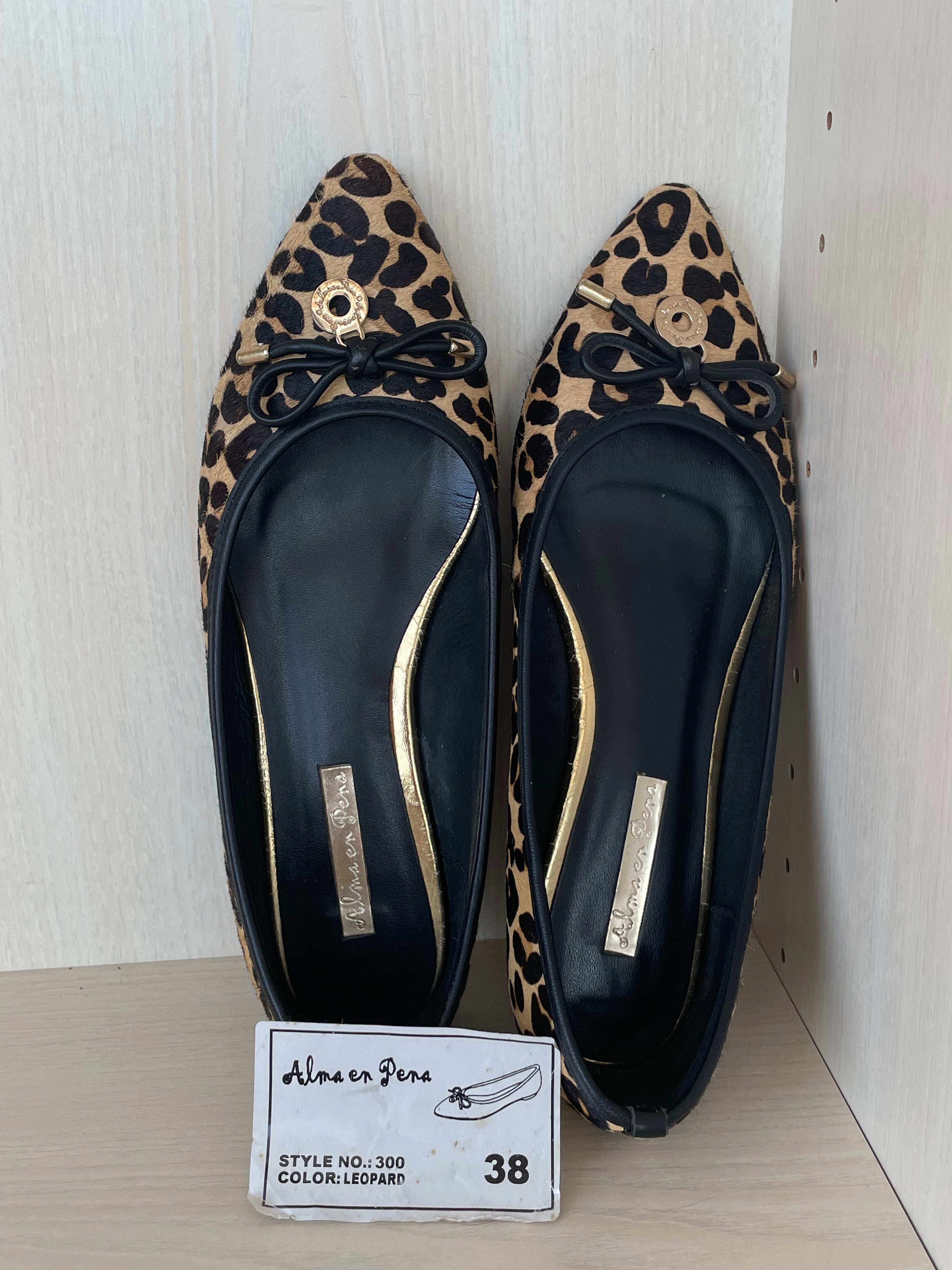 Alma en Pena Animal Print Flats, Leopard, Gr. 38, Zustand: Gut