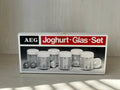 AEG Yogurt Glass Set JGS, Clear/Beige, Small, Very Good Condition