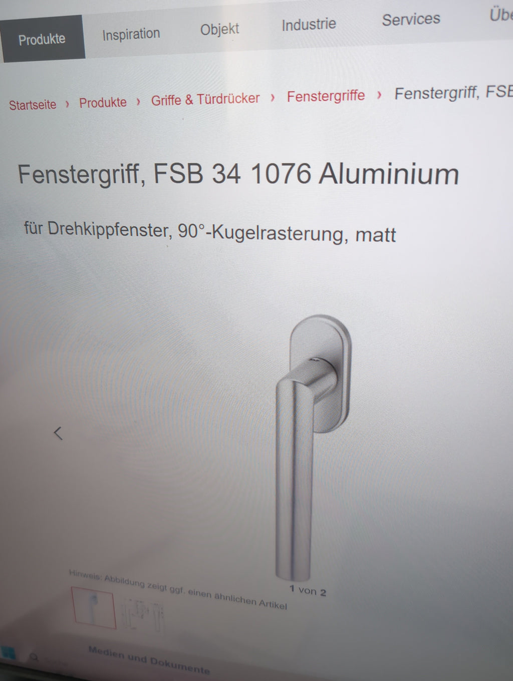 FSB Fenstergriff 34 1076 – Satin Edelstahl, Zwangsschließung, Sehr Gut