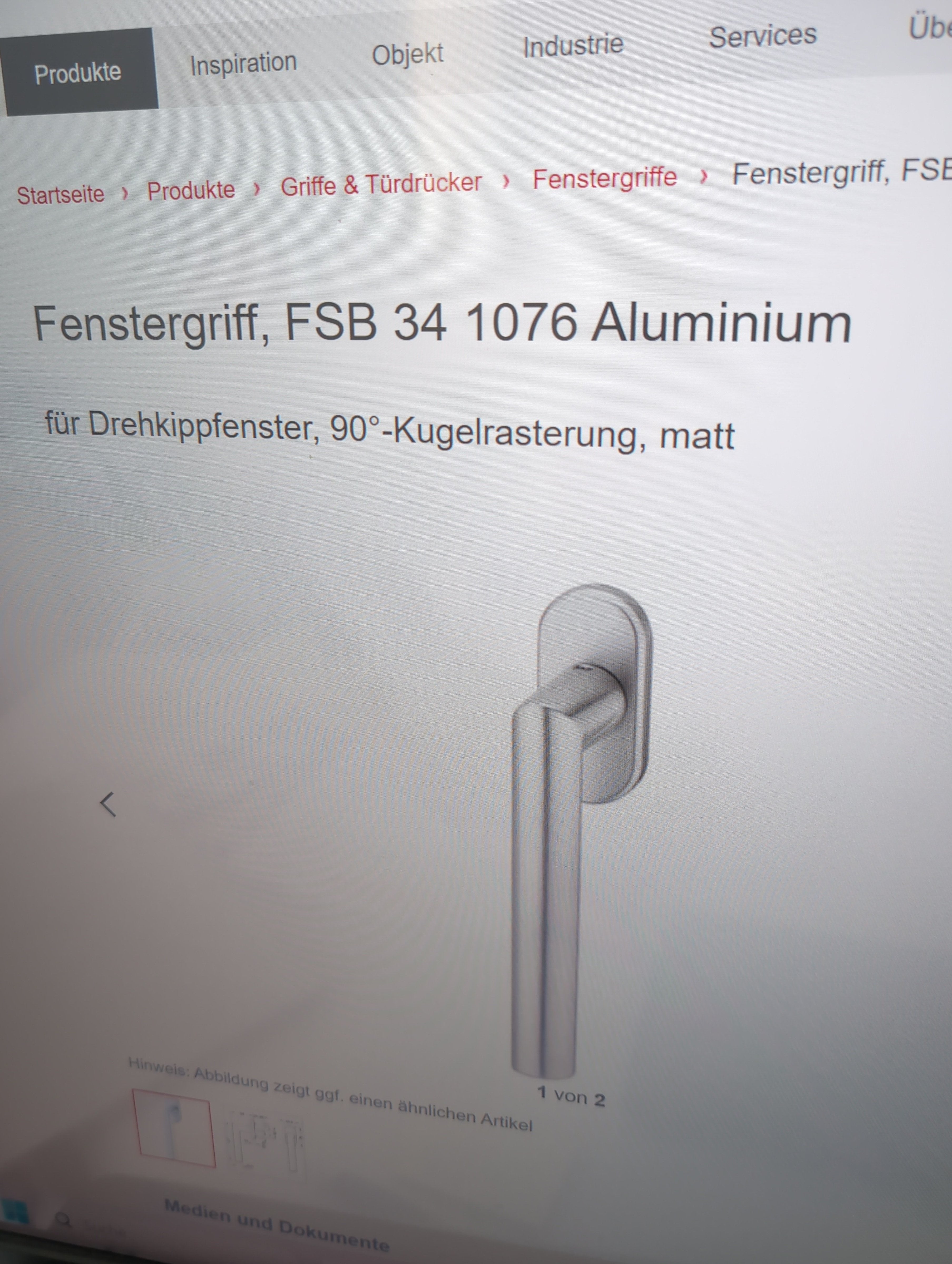 FSB Fenstergriff 34 1076 – Satin Edelstahl, Zwangsschließung, Sehr Gut