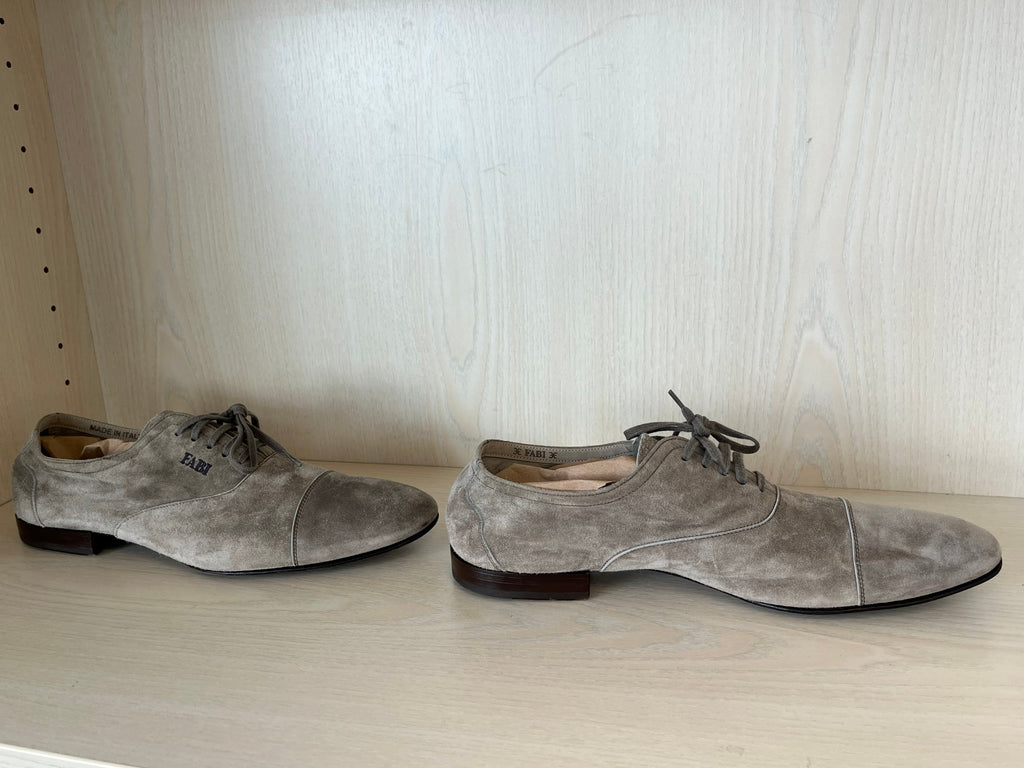 Fabi Herren Oxford Schuhe Wildleder Grau Größe 43 Sehr Gut