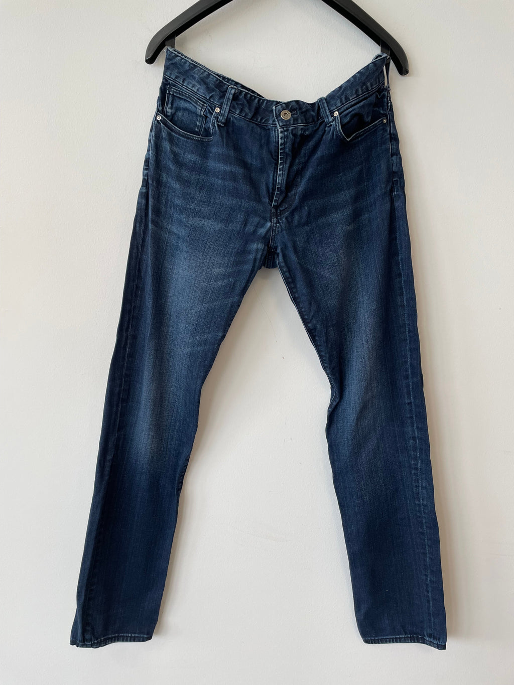 Giorgio Armani Herren Jeans – Classic Straight, Baumwollmix, W33, Defekt