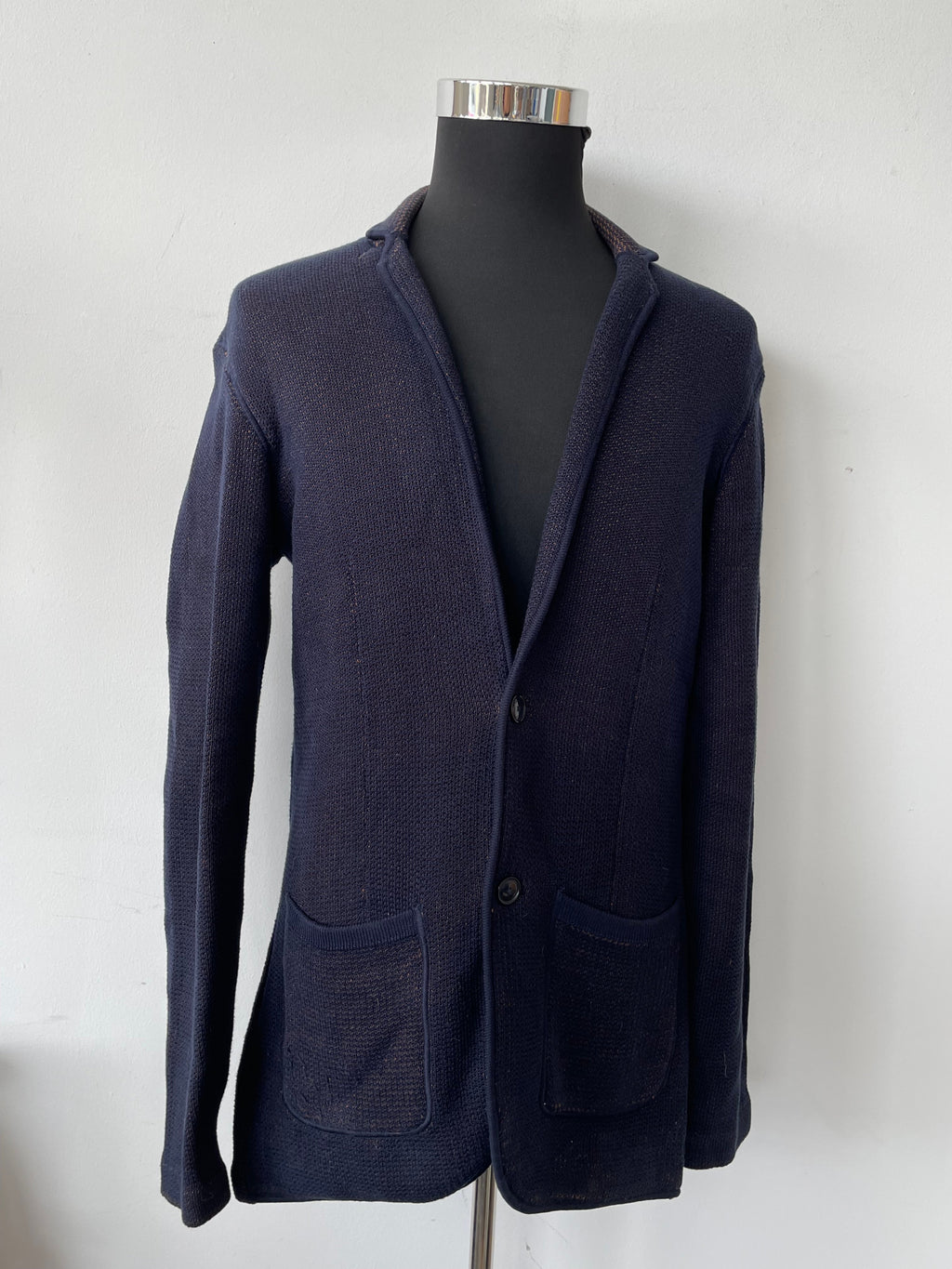 Armani Exchange Herren Strickblazer – Navy, Größe XL, Sehr Gut