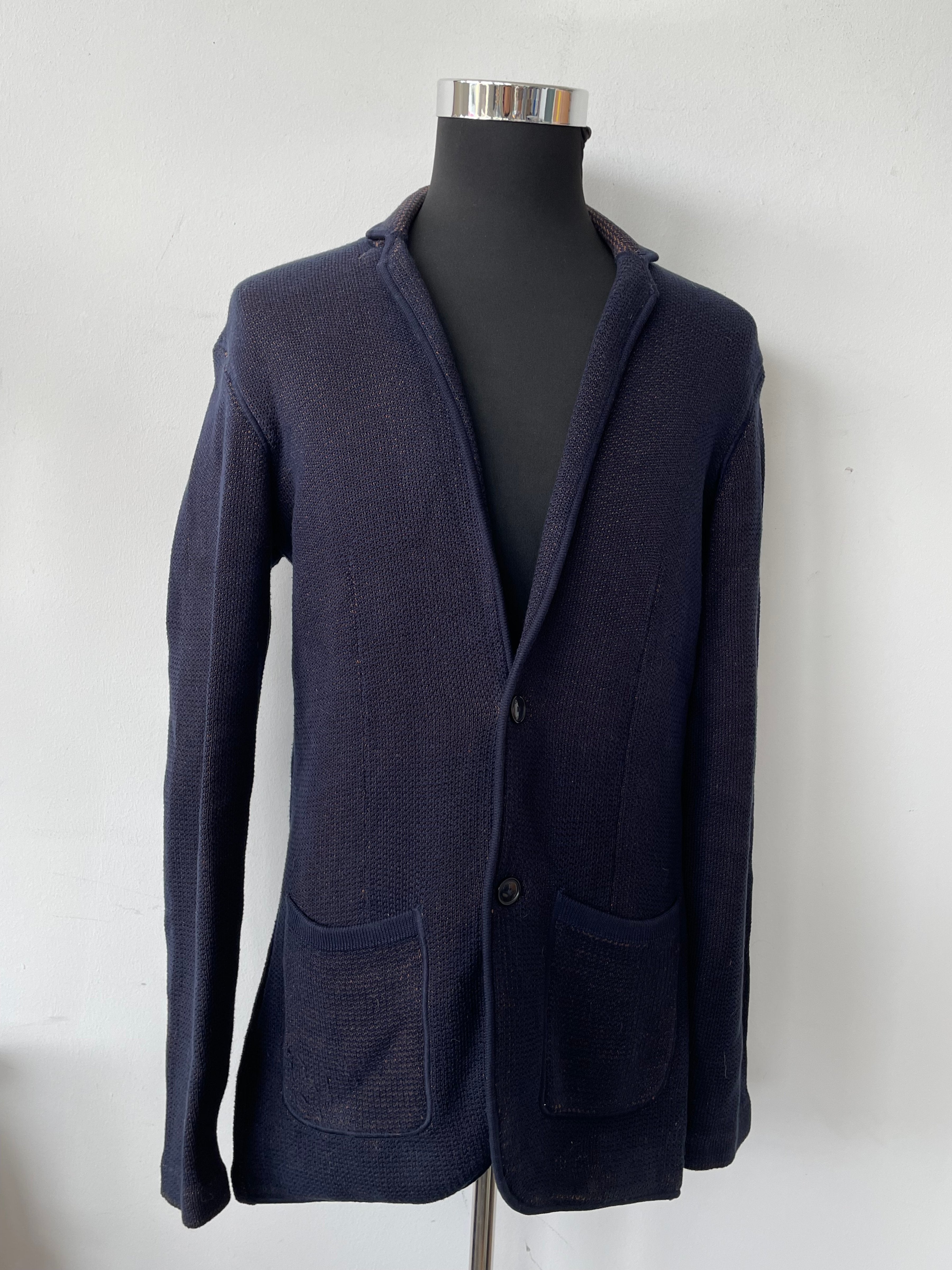 Armani Exchange Herren Strickblazer – Navy, Größe XL, Sehr Gut