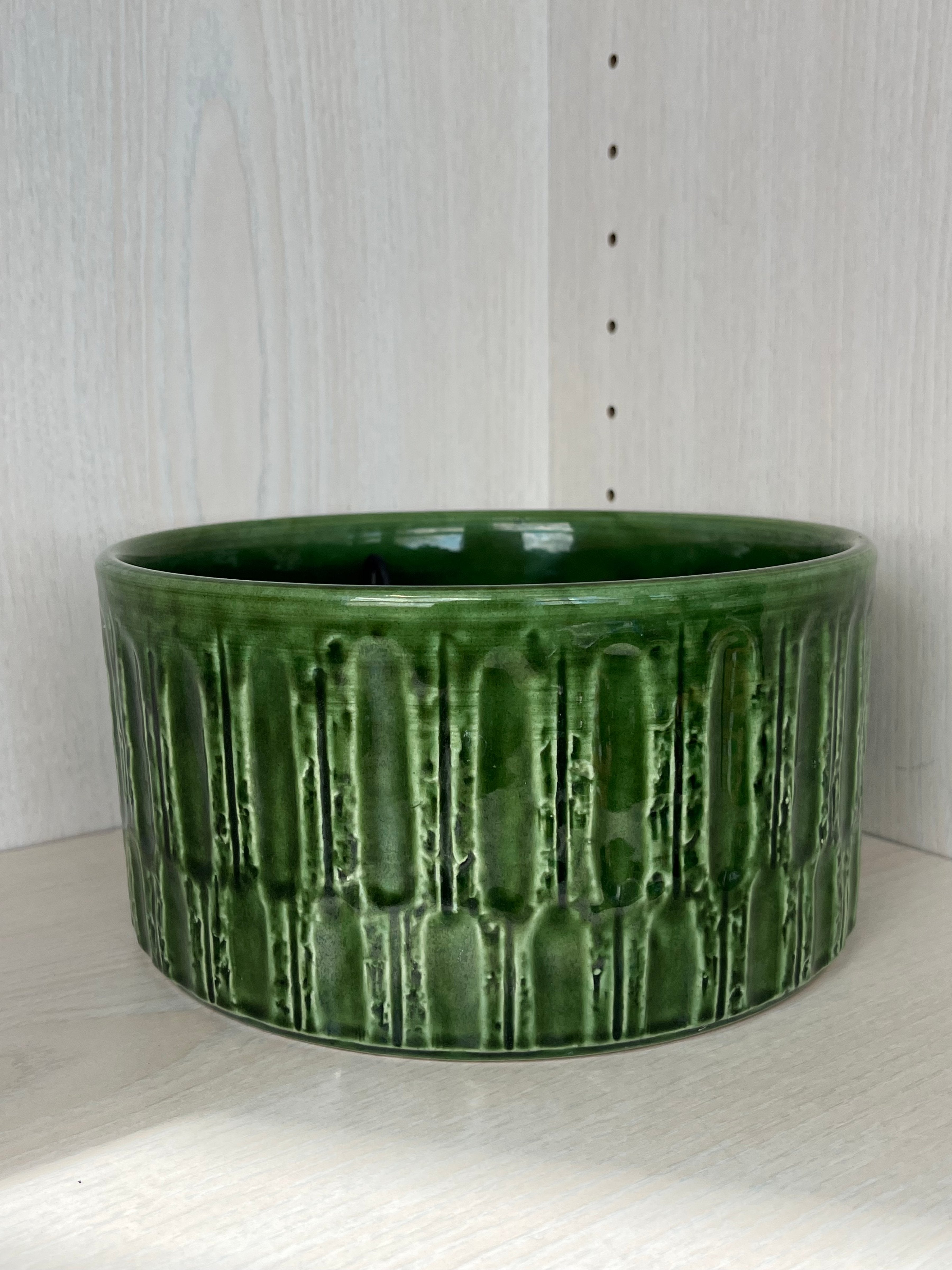 Jasba Vintage Glazed Green Ceramic Christmas Tree Stand, Medium, Normal Use