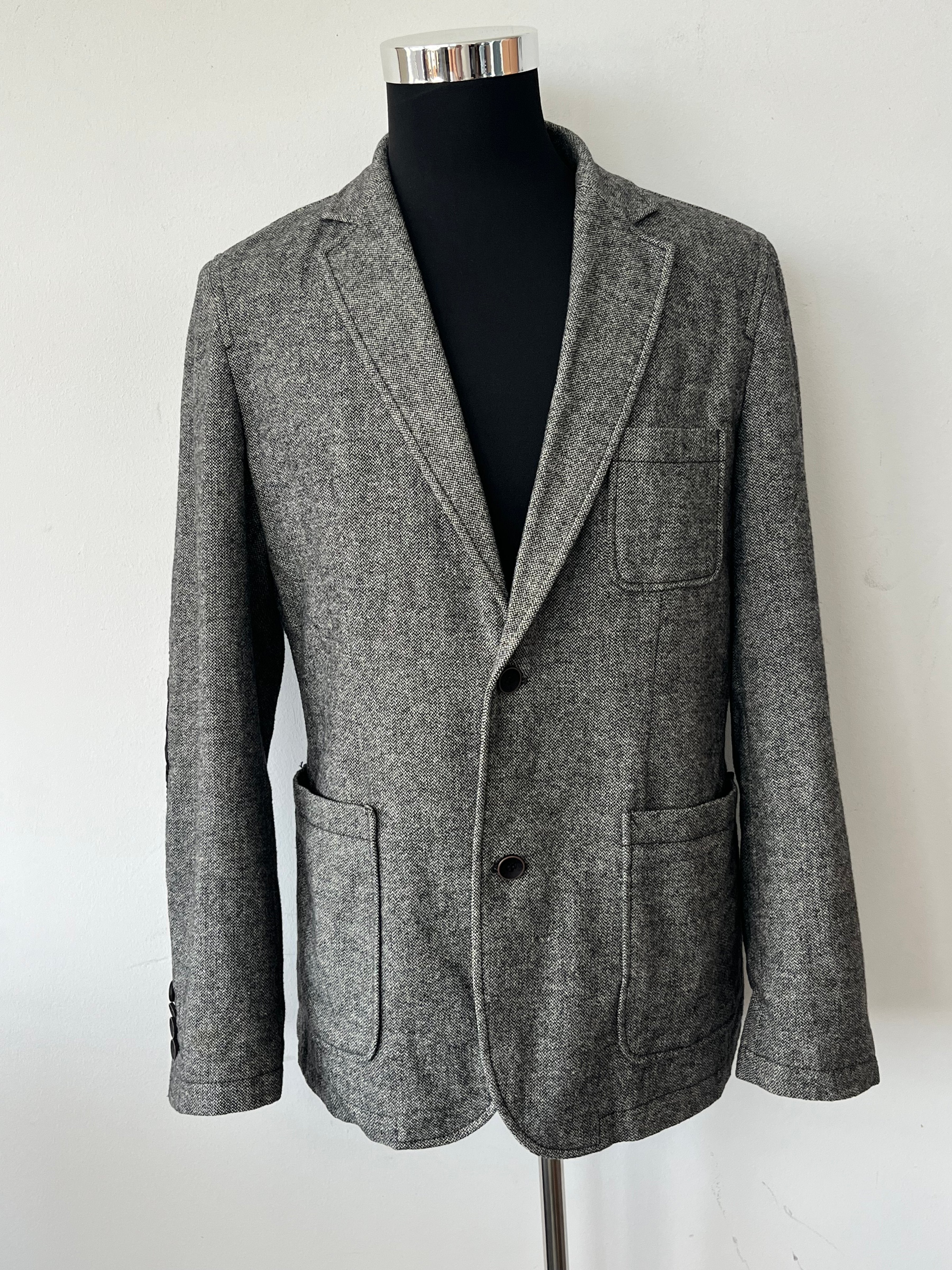 s.Oliver Gray Wool Blend Blazer, Size L - Very Good Condition