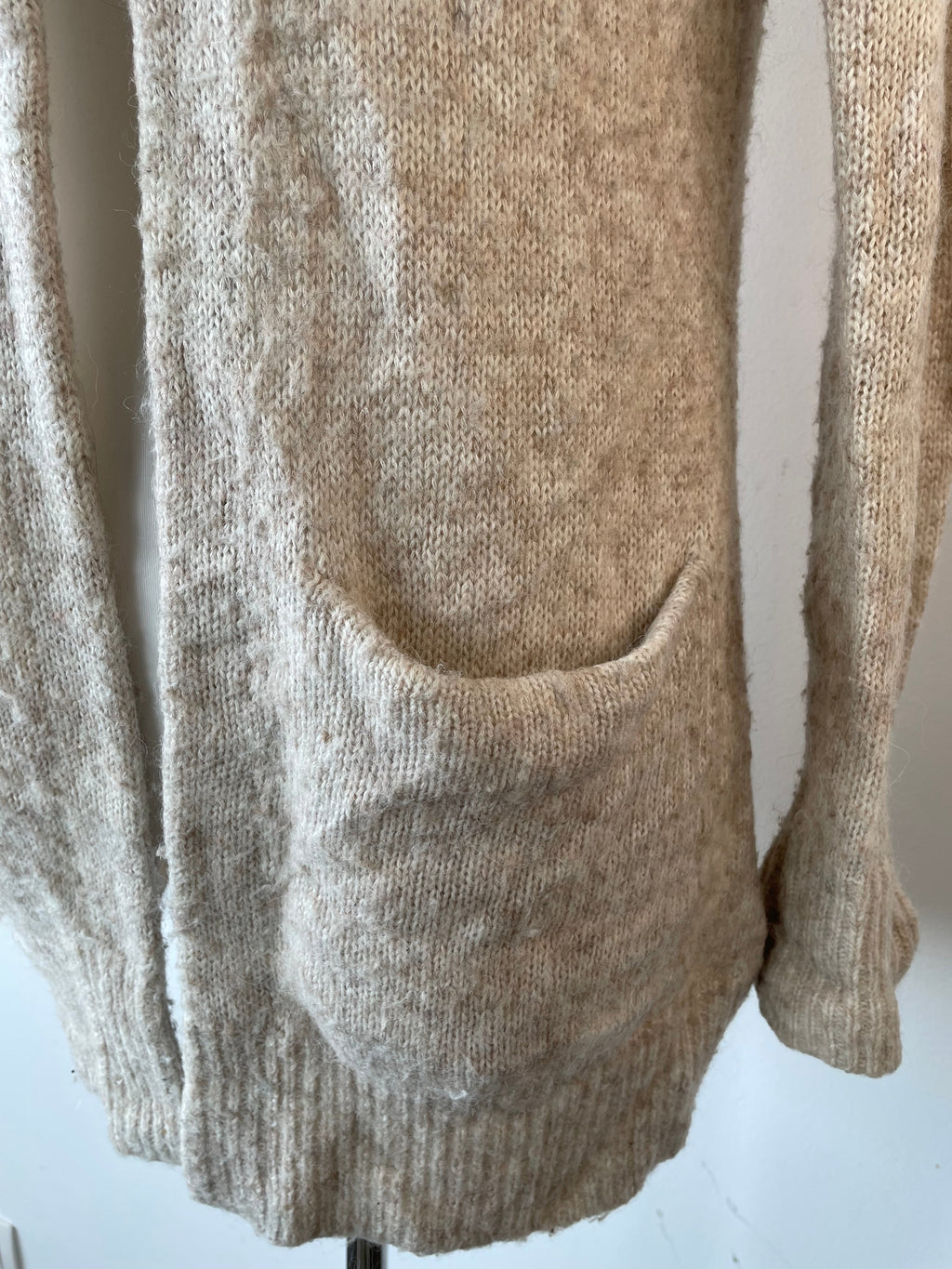 Fat Face Cosy Mohair-Blend Cardigan | UK 6 / EU 34 | Beige Meliert | Sehr Gut