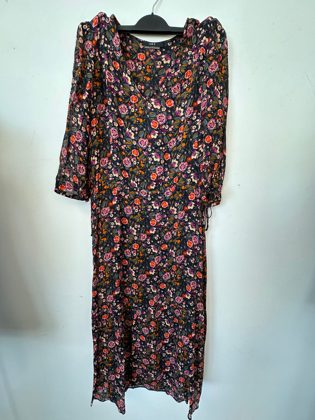 SET Floral Midi Dress, Multicolor, Medium, Very Good Condition