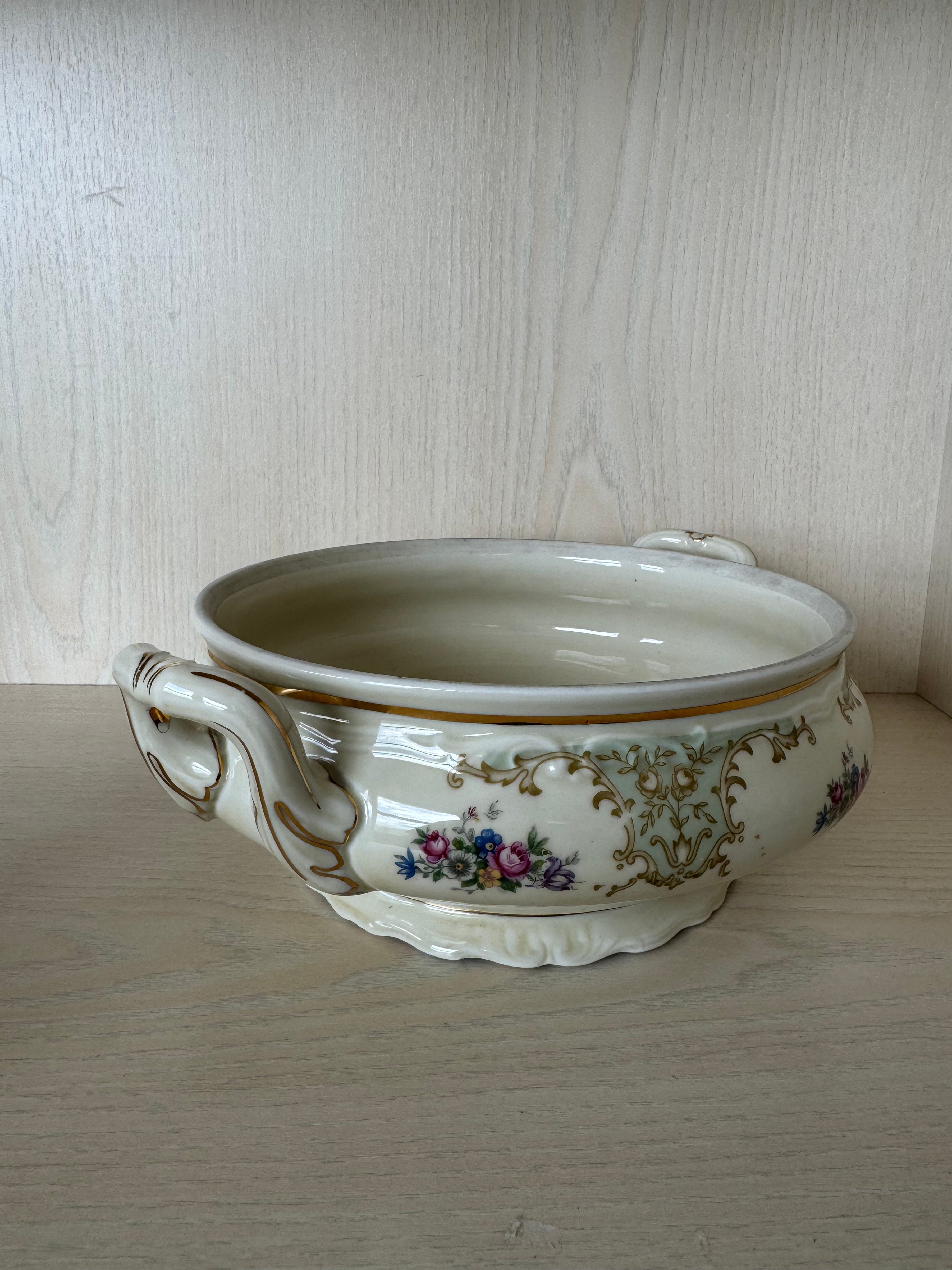 Epiag Fine China Suppenterrine, Porzellan, Weiß, Ø20,5cm, H9cm, gebraucht