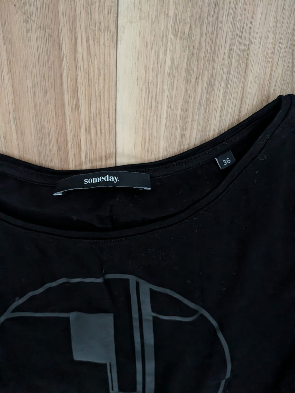 Someday Bauhaus Spirit Logo Shirt, Schwarz, Größe 36, Gebraucht