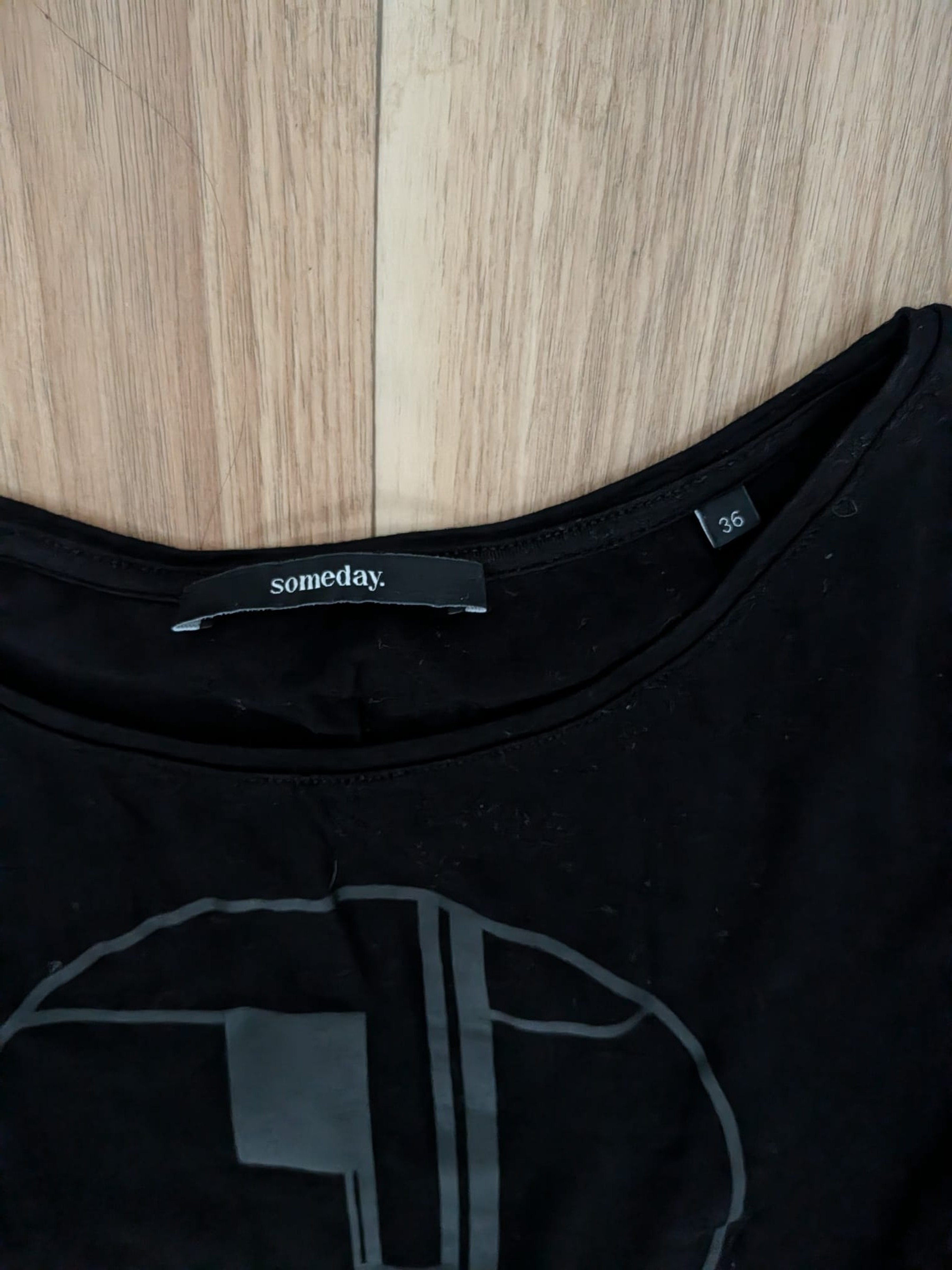 Someday Bauhaus Spirit Logo Shirt, Schwarz, Größe 36, Gebraucht