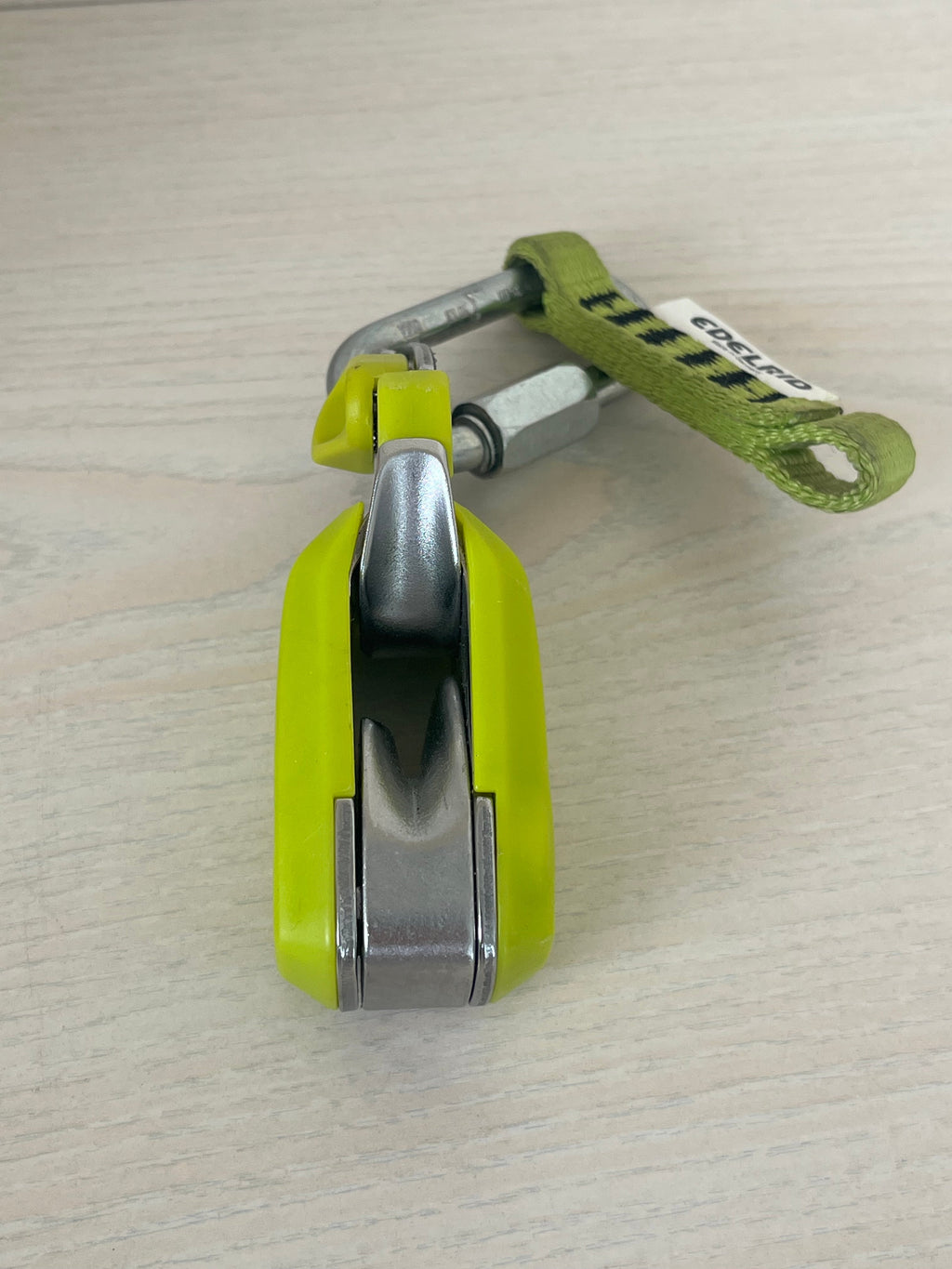 Edelrid Ohm Assisted Braking Device, Yellow/Metal, Good Condition
