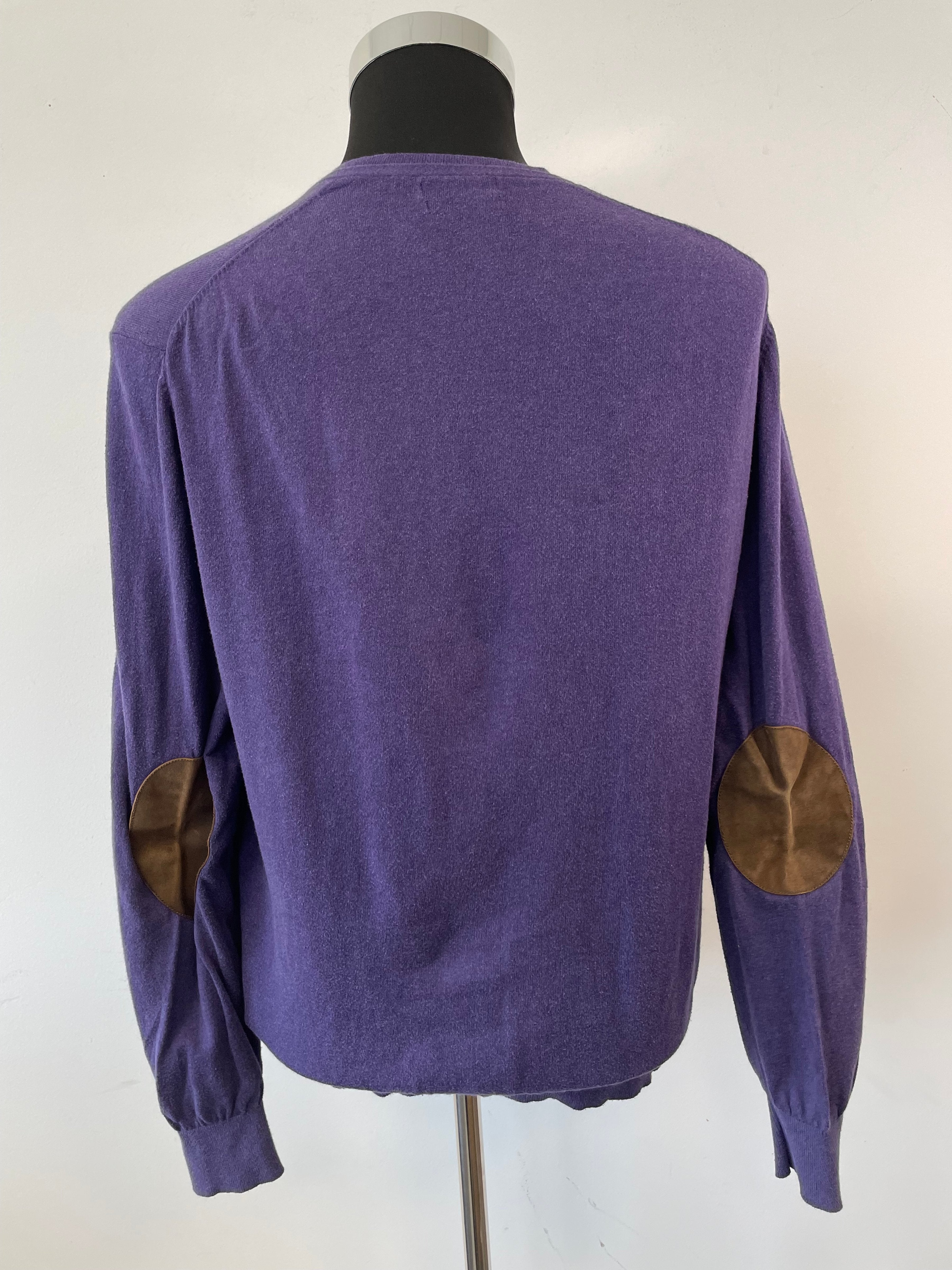 Massimo Dutti Pullover – Baumwolle-Kaschmir, Lila, Größe M, Gebraucht