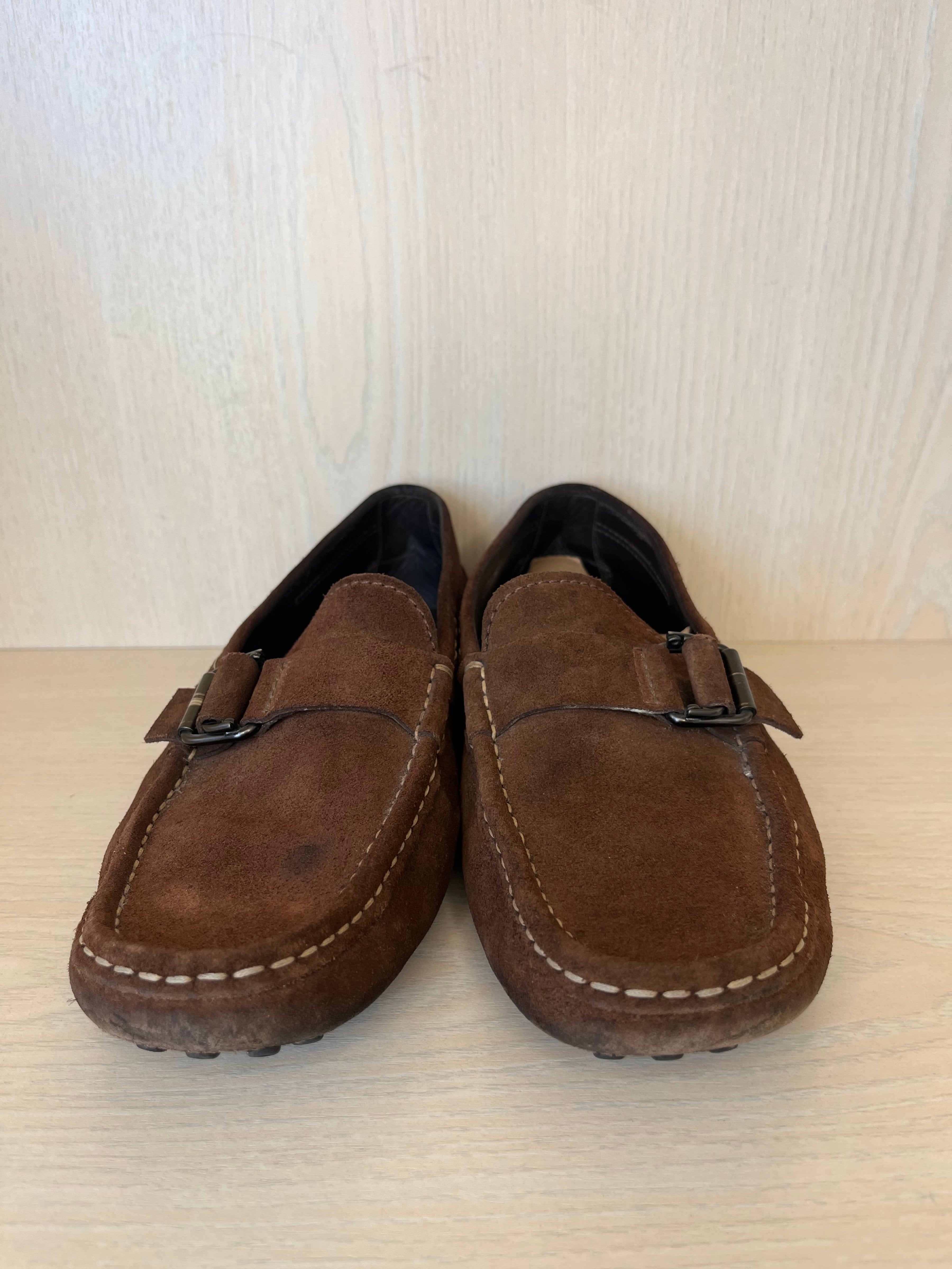 Tod's Gommino Suede Driving Loafers Dark Brown 42 EU Good Condition