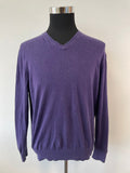 Massimo Dutti Pullover – Baumwolle-Kaschmir, Lila, Größe M, Gebraucht