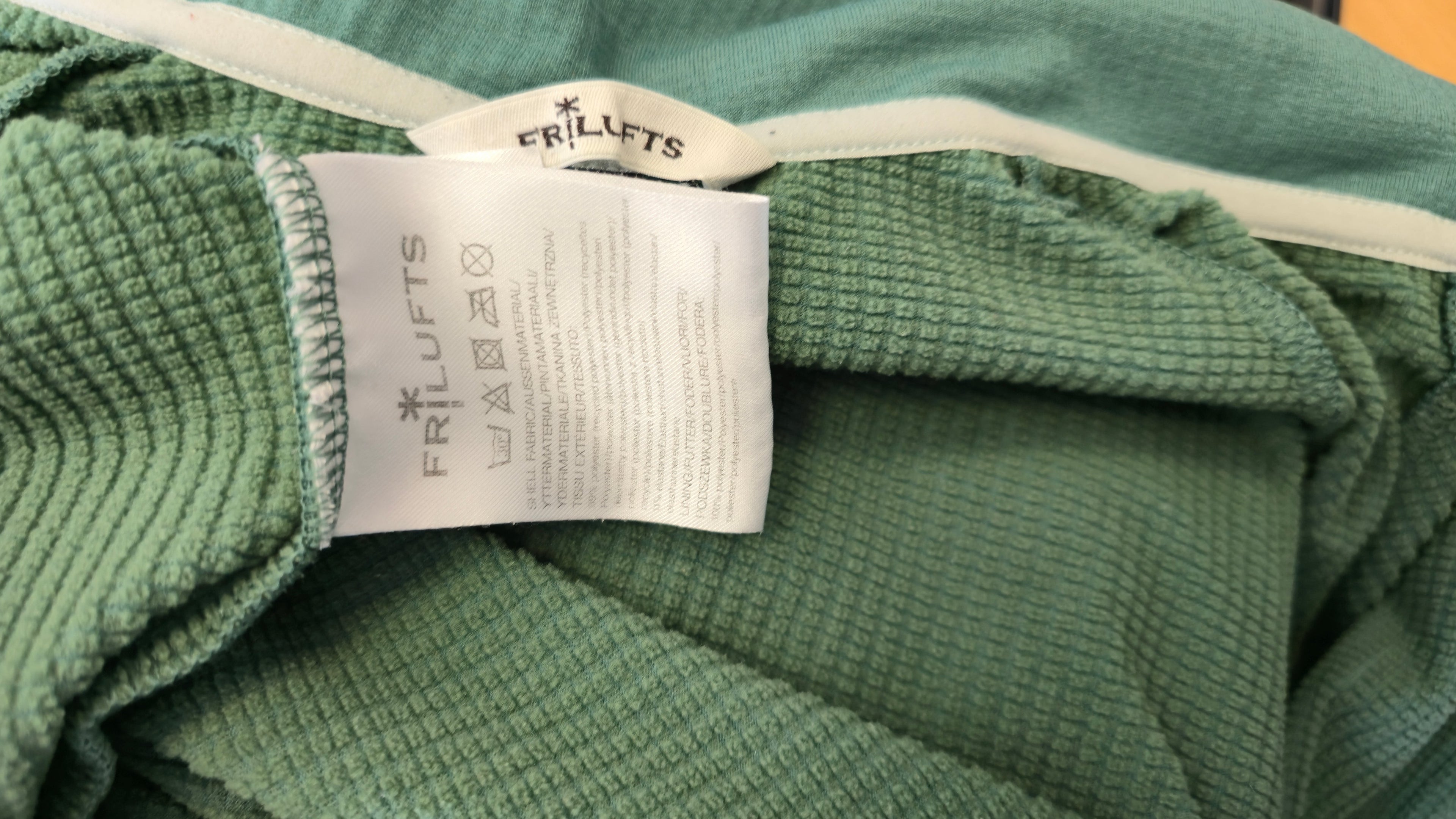 Frilufts soft-shell/fleece jacket XL green – very good condition