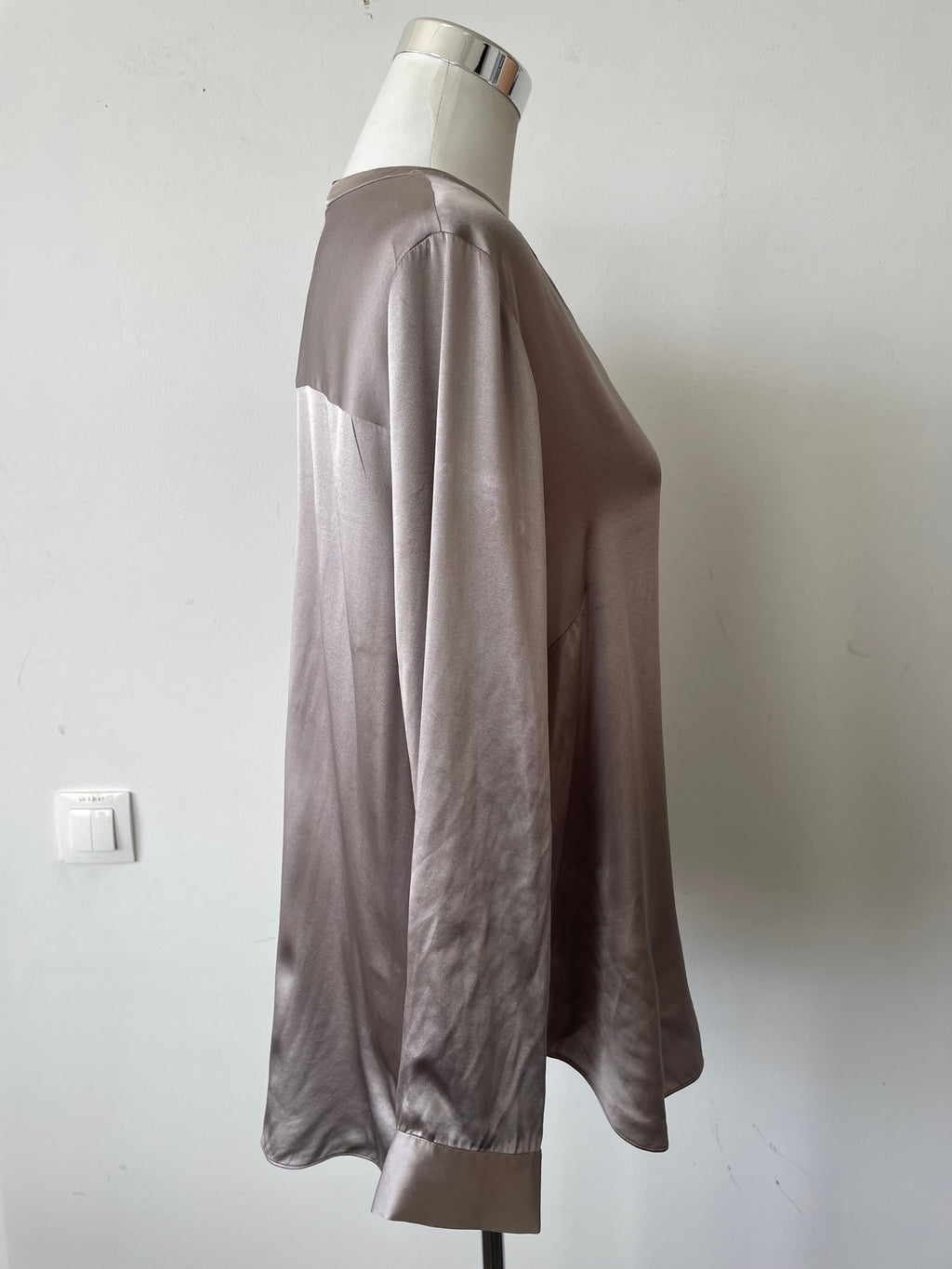 Insieme Silk Blouse Brown Size 44 Good Condition