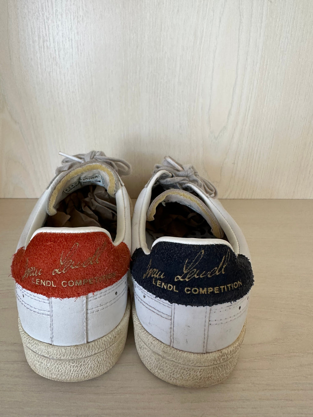Superga Sport „Lendl Competition“ Vintage-Sneaker – Leder, Weiß/Rot/Blau, EU 39