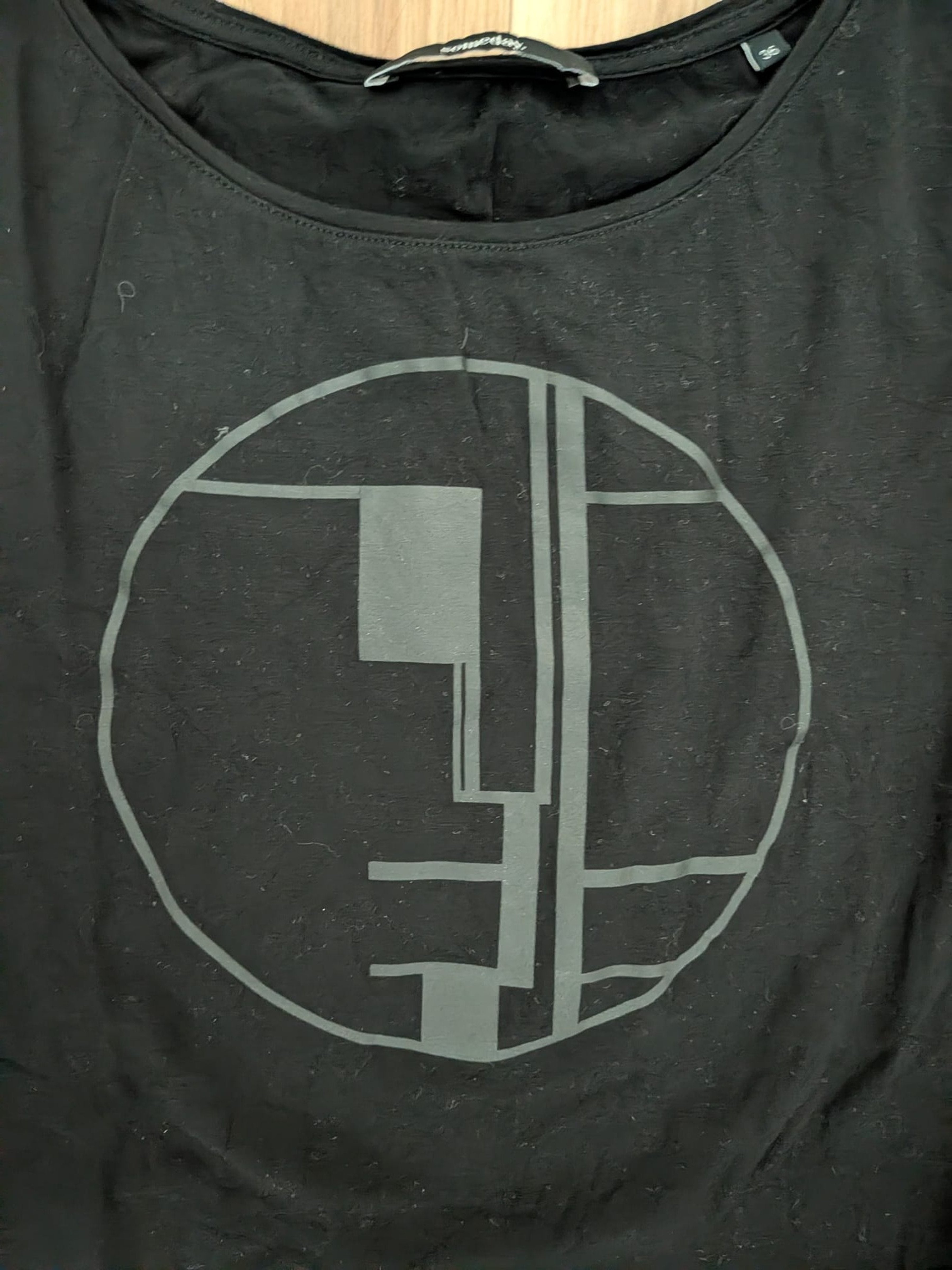 Someday Bauhaus Spirit Logo Shirt, Schwarz, Größe 36, Gebraucht