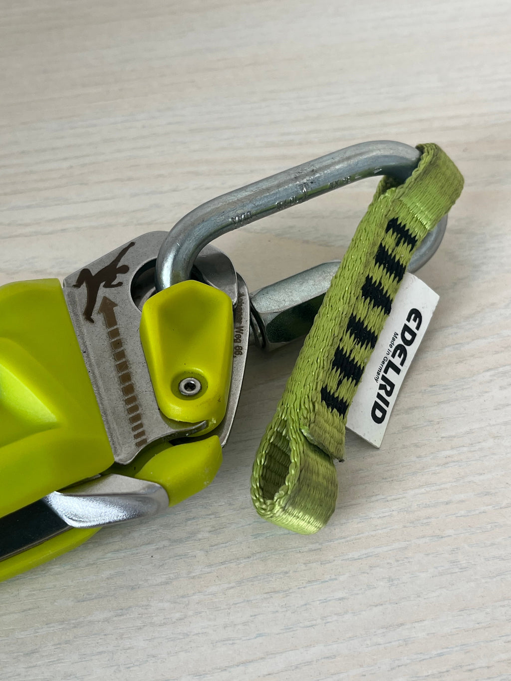 Edelrid Ohm Assisted Braking Device, Yellow/Metal, Good Condition