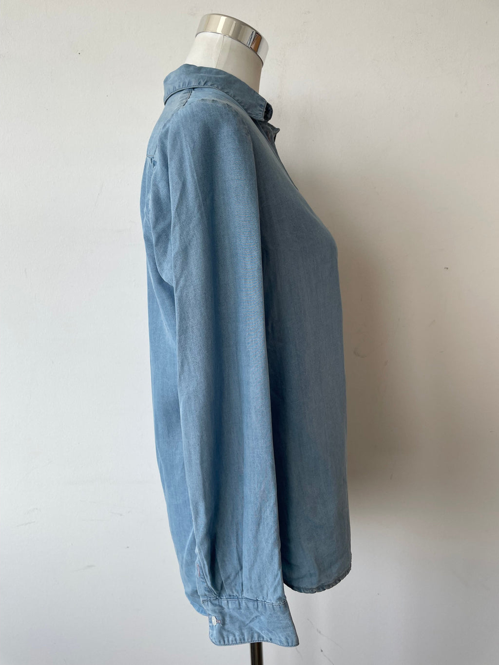 Sud Express Damen Hemd Hellblau Denim/Chambray Größe M Sehr Gut