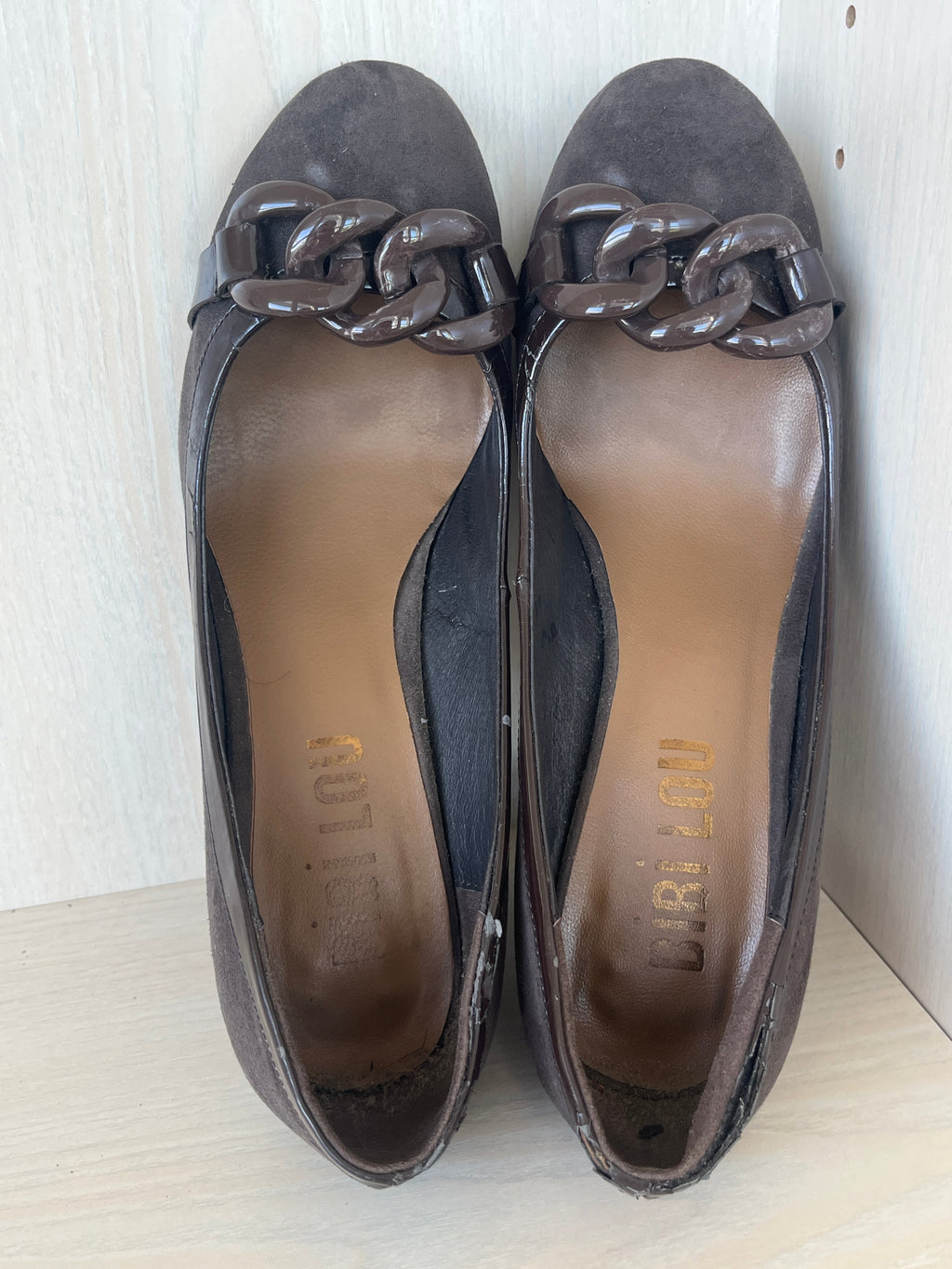 Bibi Lou Ketten-Detail Pumps, Braun, EU 39, Normaler Gebrauch