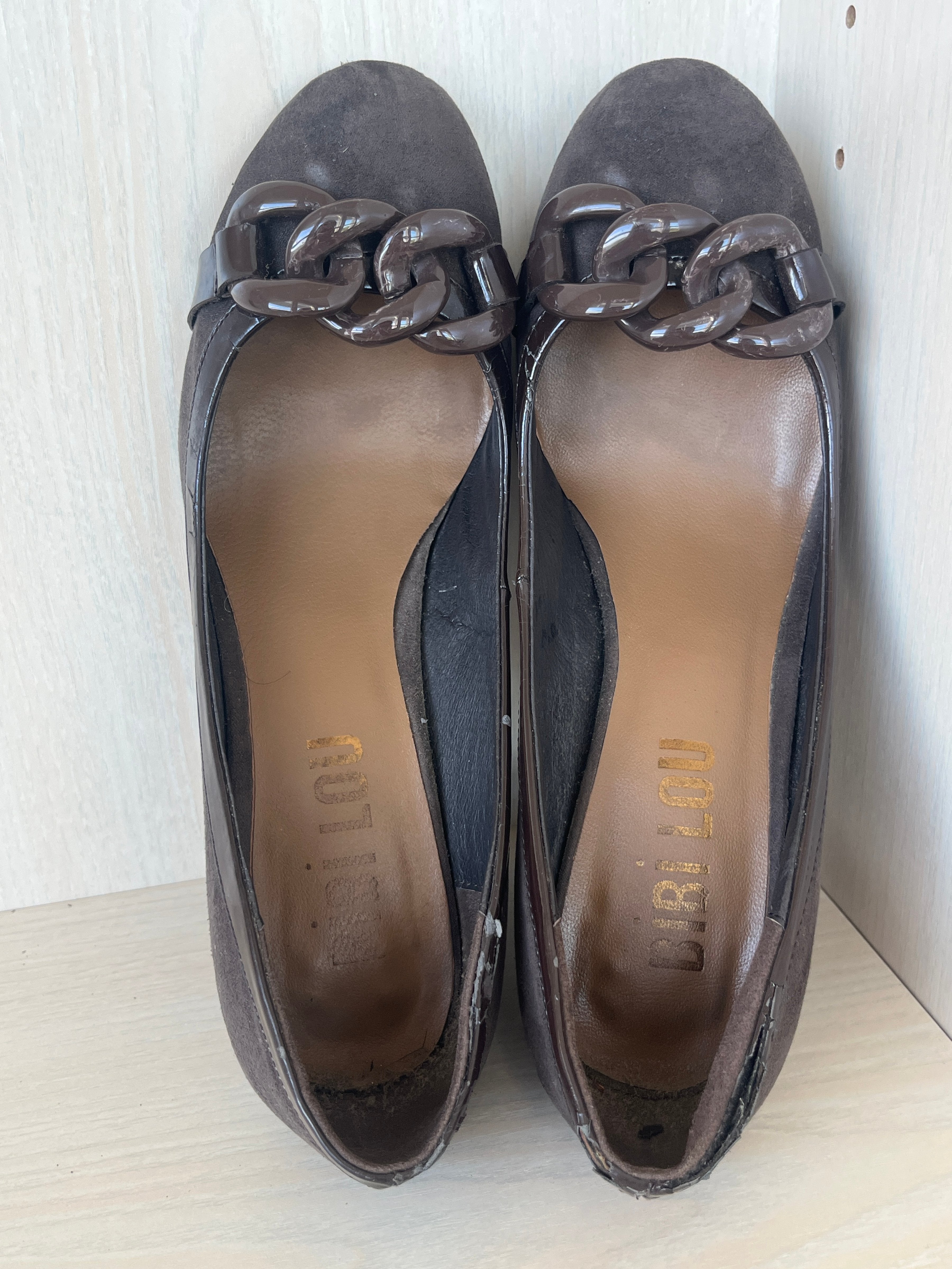 Bibi Lou Ketten-Detail Pumps, Braun, EU 39, Normaler Gebrauch