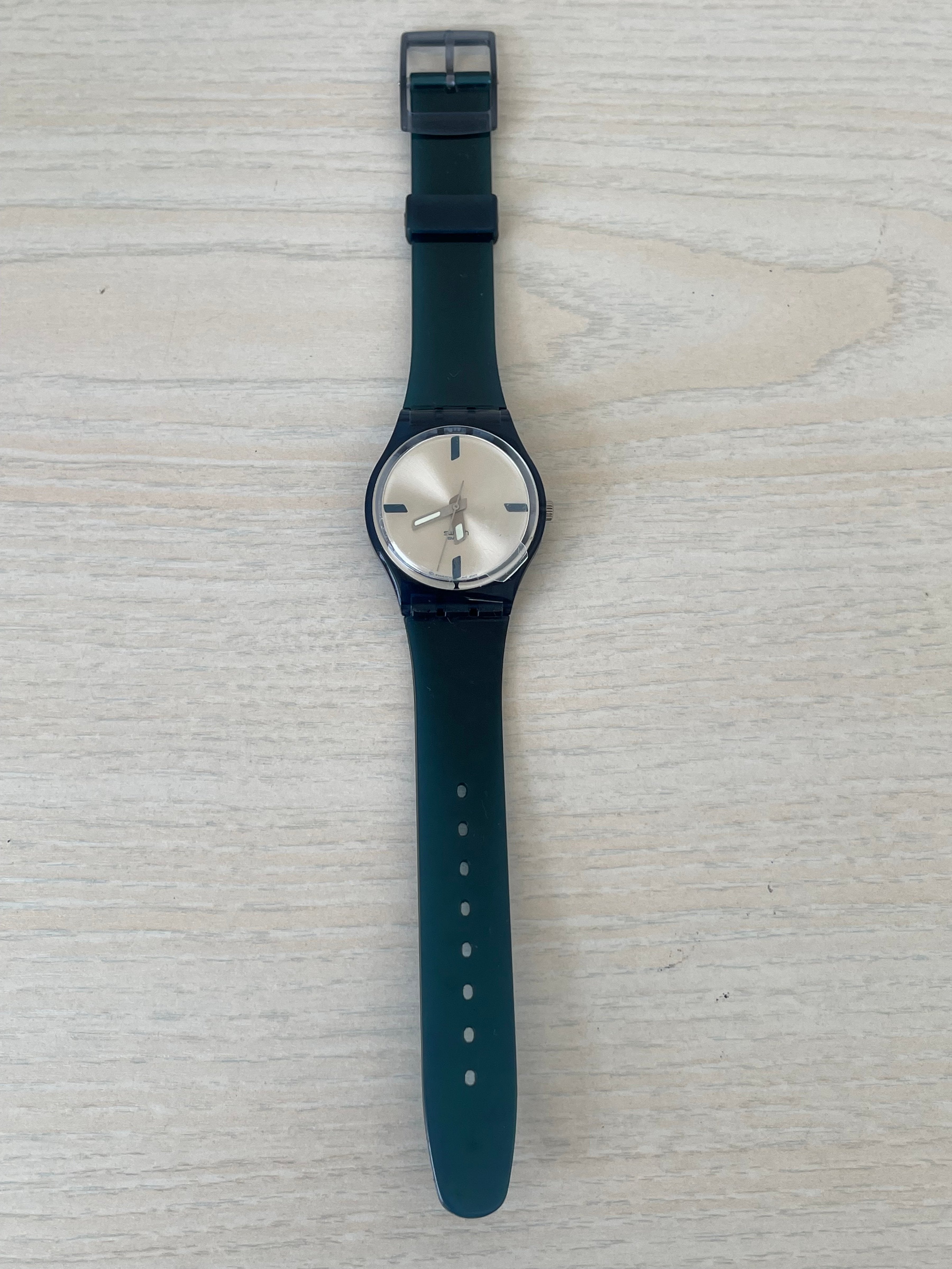 Swatch Uhr Blue Rebel, 41mm, Blau, Sehr Gut
