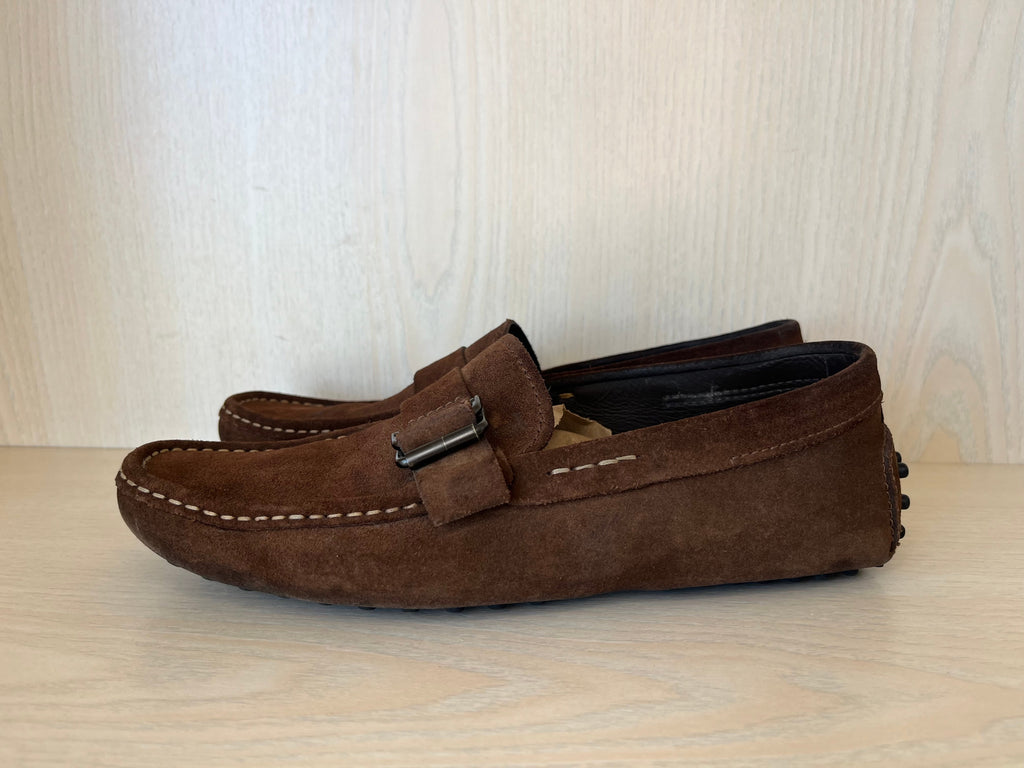 Tod's Gommino Suede Driving Loafers Dark Brown 42 EU Good Condition