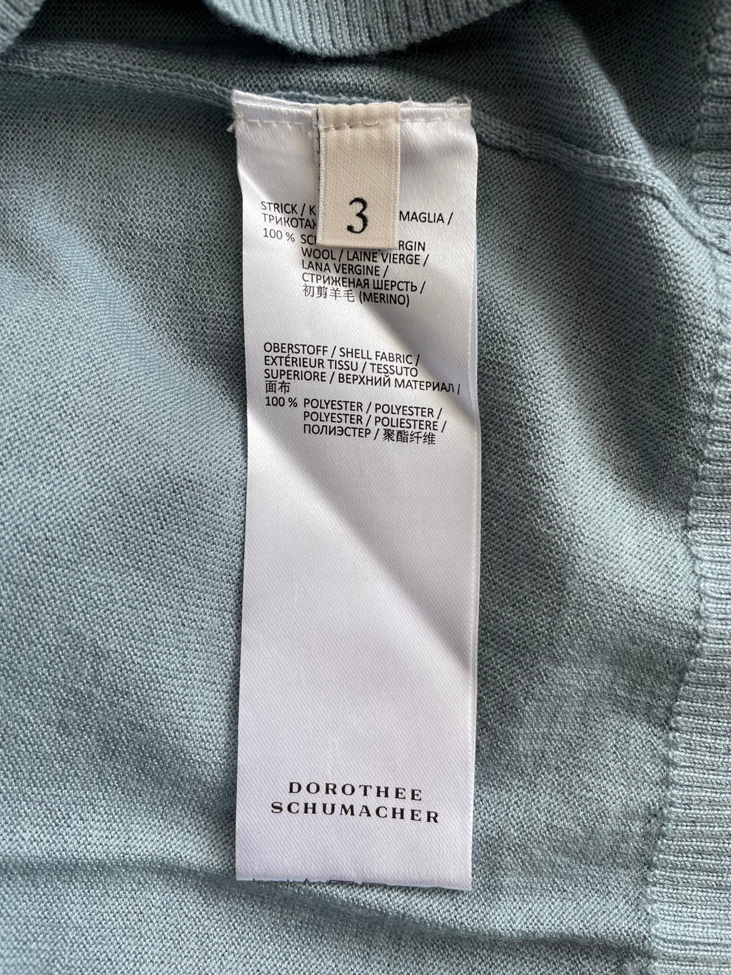 Dorothee Schumacher Luxus Strickpullover, Gr. 3, Hellblau, Sehr Gut