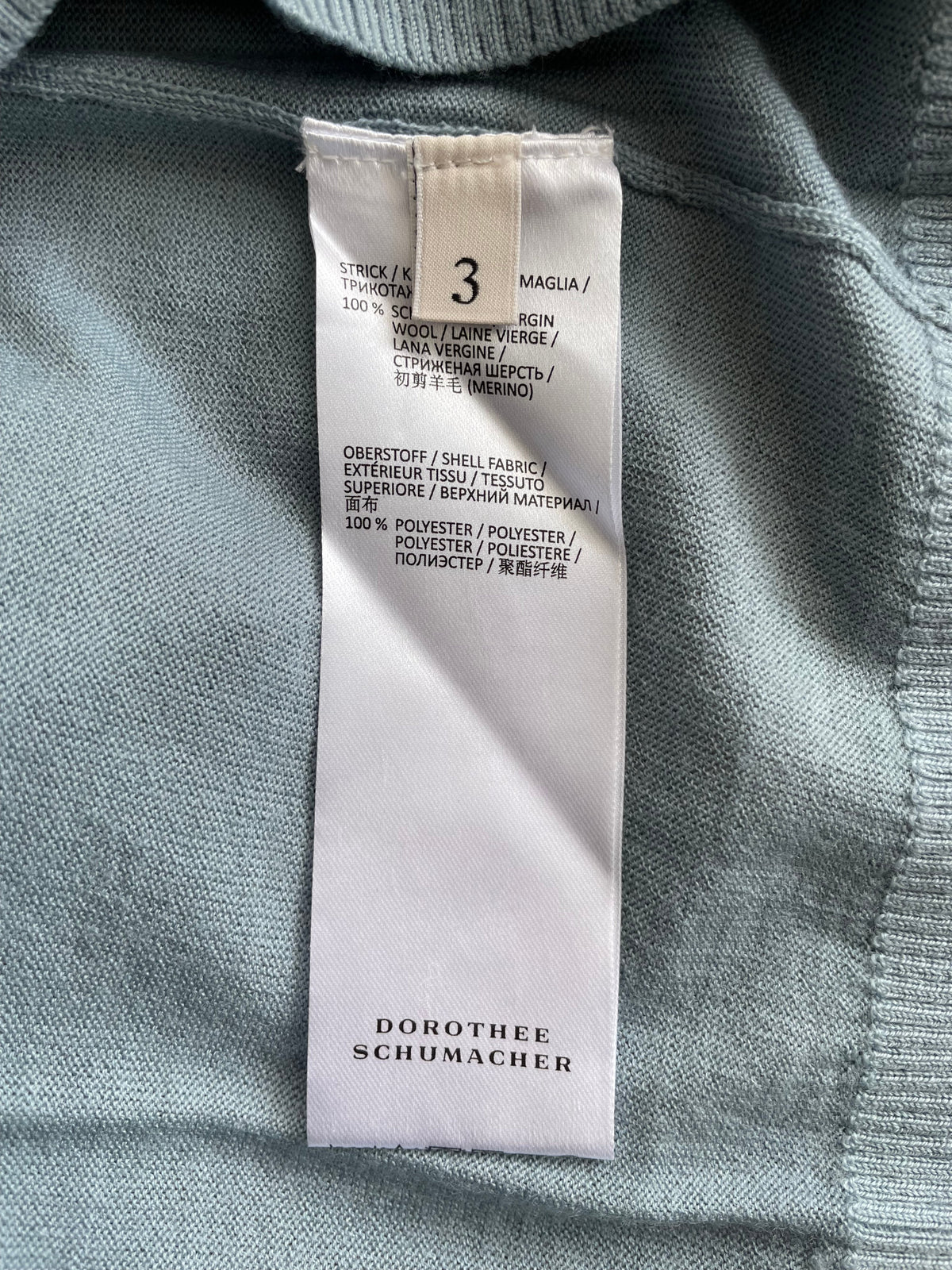Dorothee Schumacher Luxus Strickpullover, Gr. 3, Hellblau, Sehr Gut